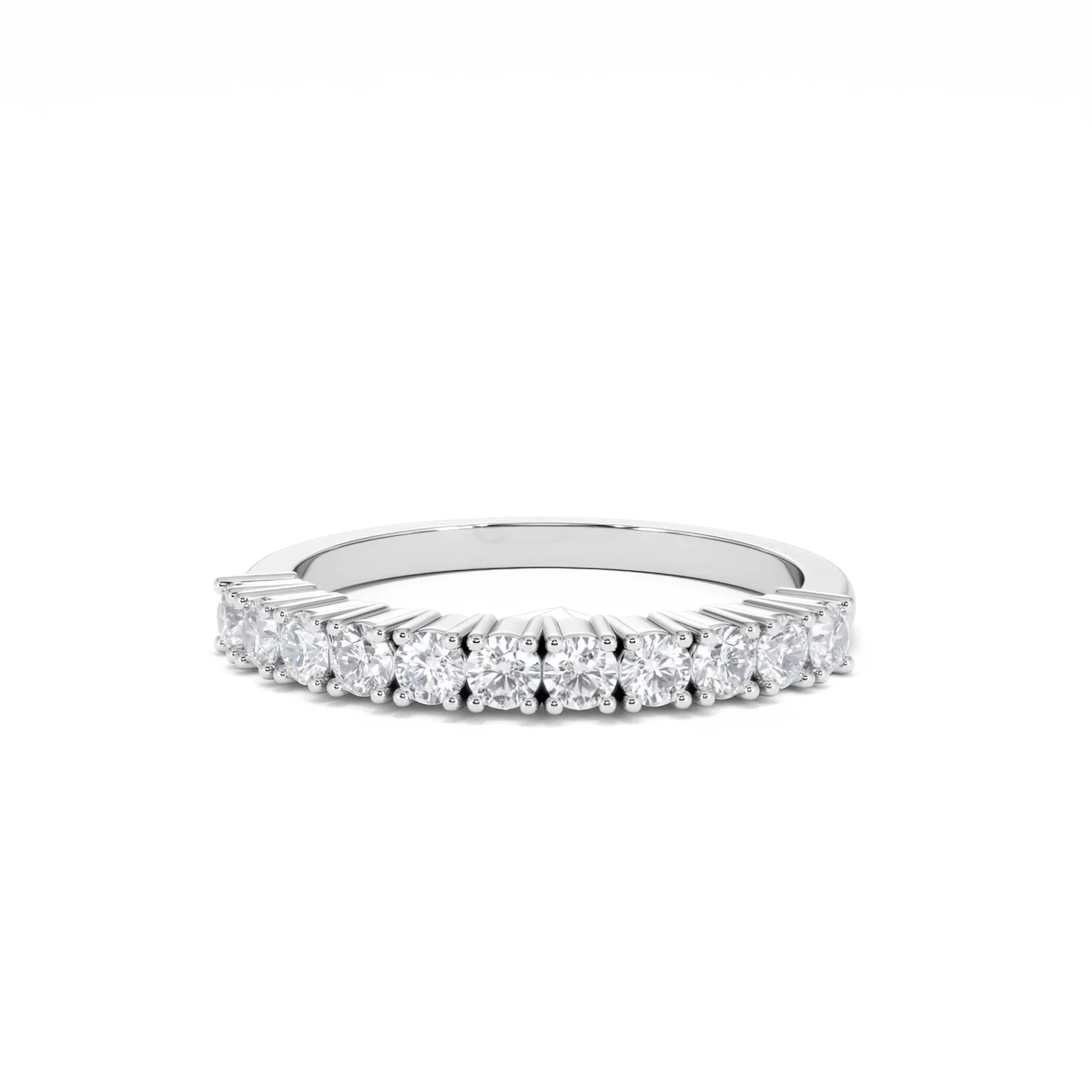 Twilight Lab Diamond 0.50ct H/SI Half Eternity Ring 9K White Gold - Image 88