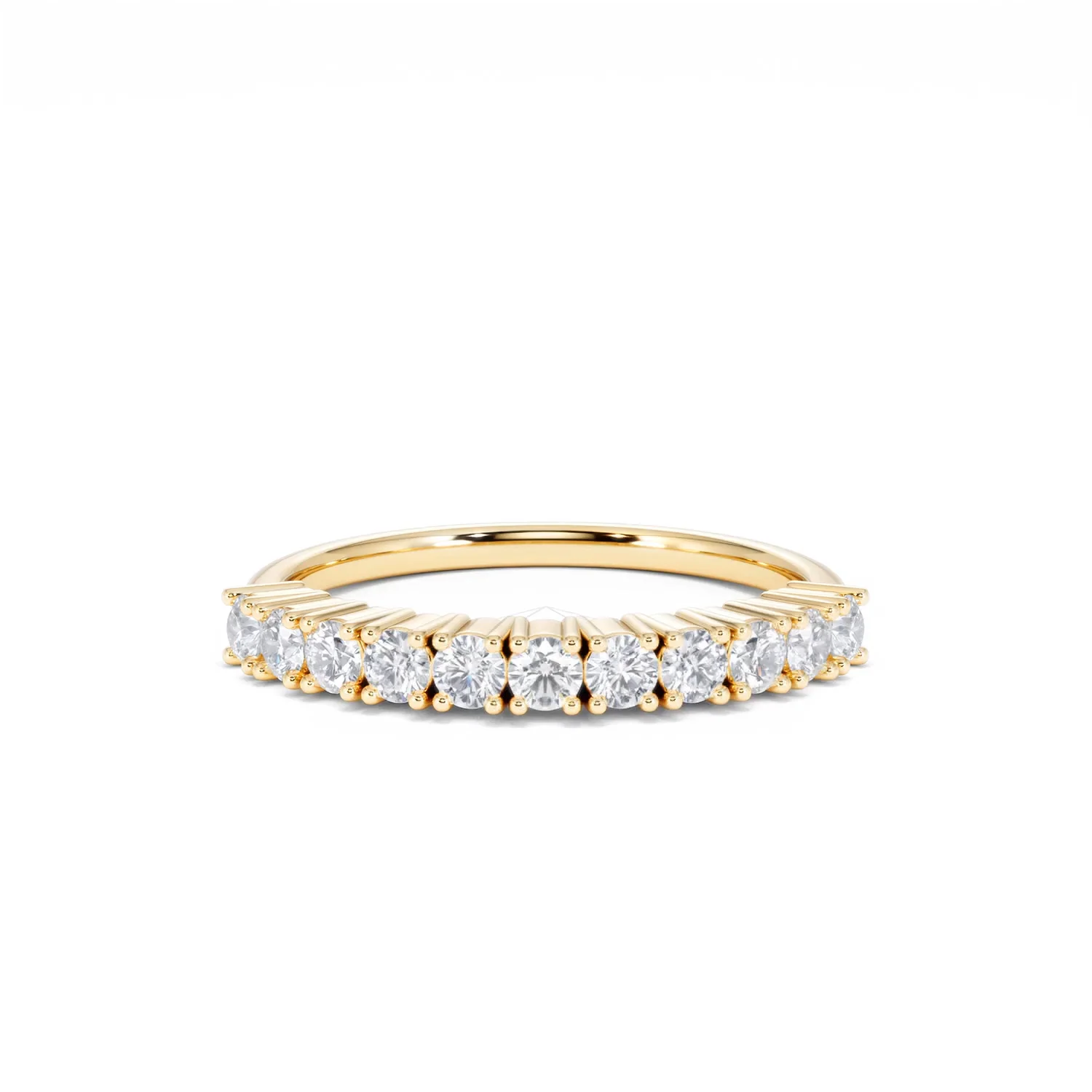 Twilight Lab Diamond 0.50ct H/SI Half Eternity Ring in 18K Gold Vermeil - Image 10