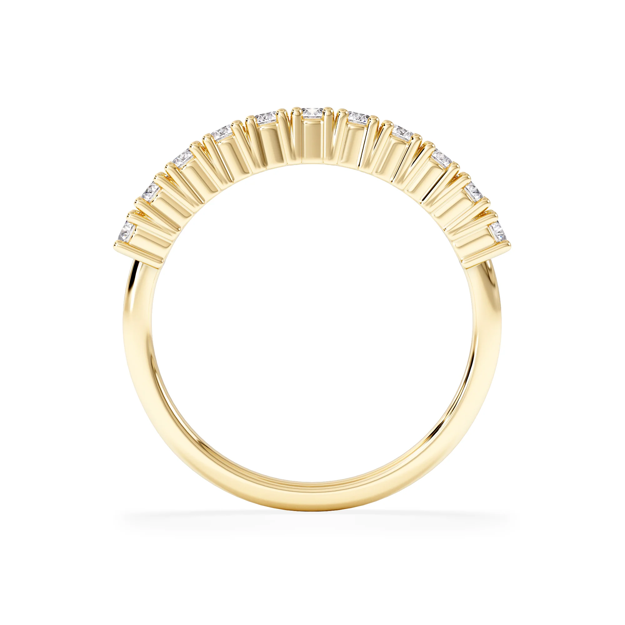 Twilight Lab Diamond 0.50ct H/SI Half Eternity Ring in 18K Gold Vermeil - Image 3