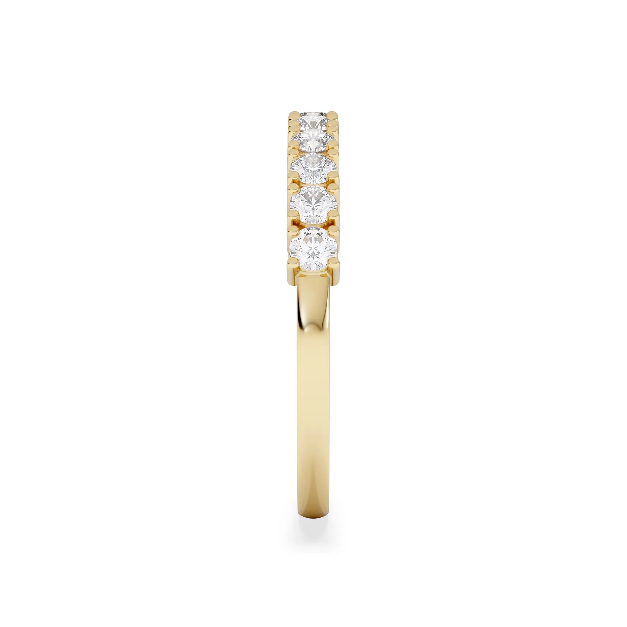 Twilight Lab Diamond 0.50ct H/SI Half Eternity Ring in 18K Gold Vermeil - Image 6