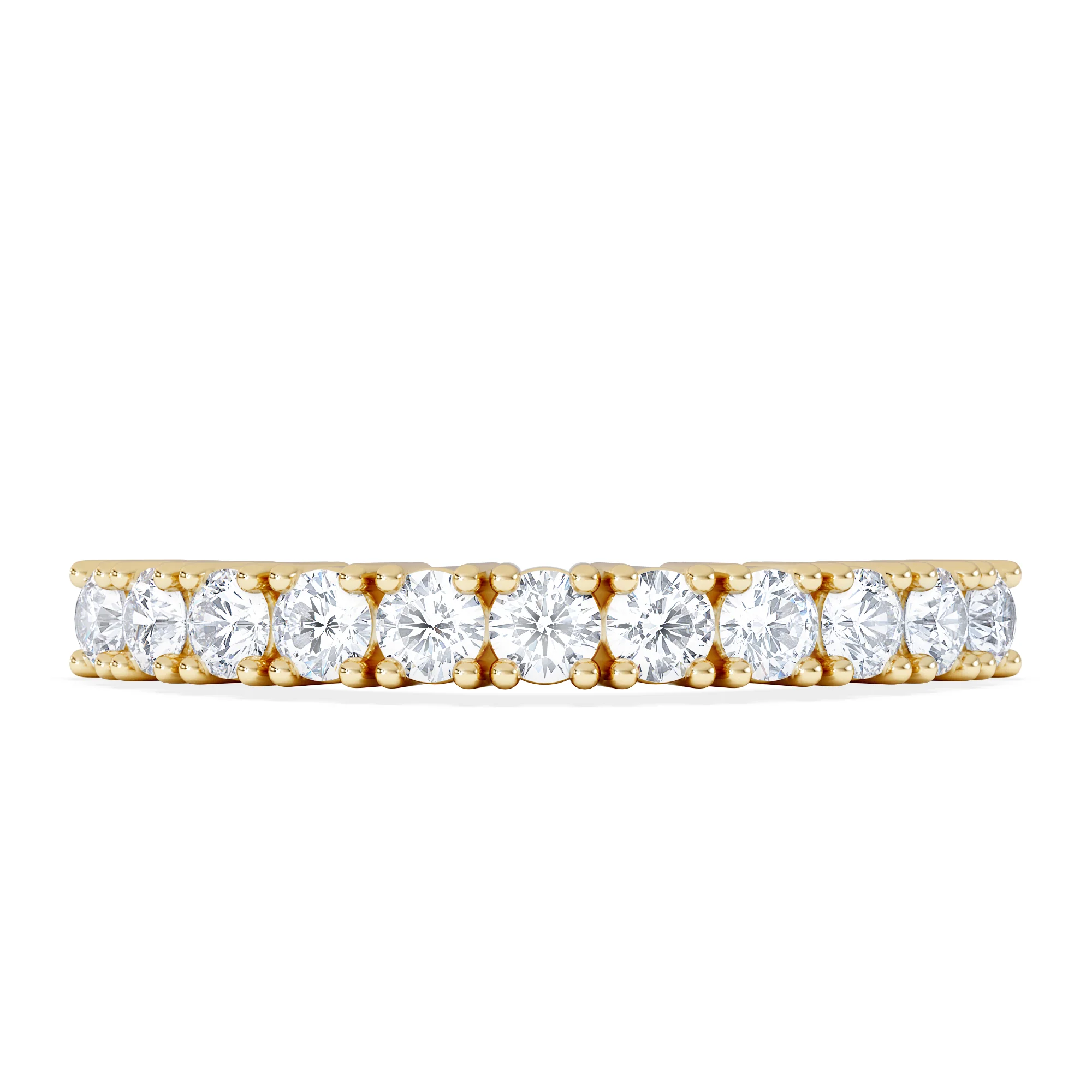 Twilight Lab Diamond 0.50ct H/SI Half Eternity Ring in 18K Gold Vermeil - Image 7
