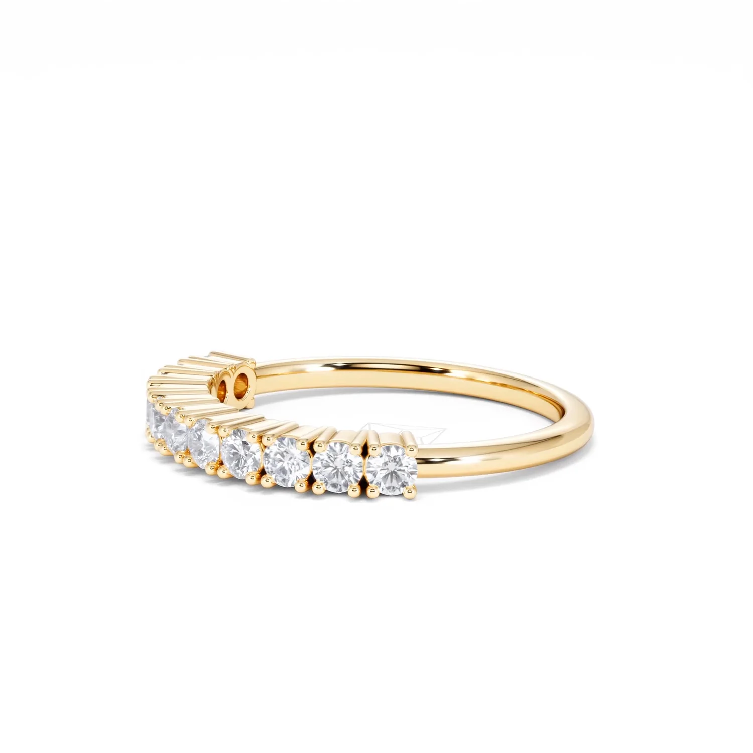 Twilight Lab Diamond 0.50ct H/SI Half Eternity Ring in 18K Gold Vermeil - Image 76