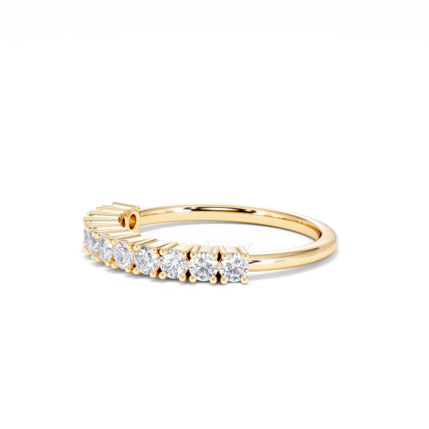 Twilight Lab Diamond 0.50ct H/SI Half Eternity Ring in 18K Gold Vermeil - Image 77