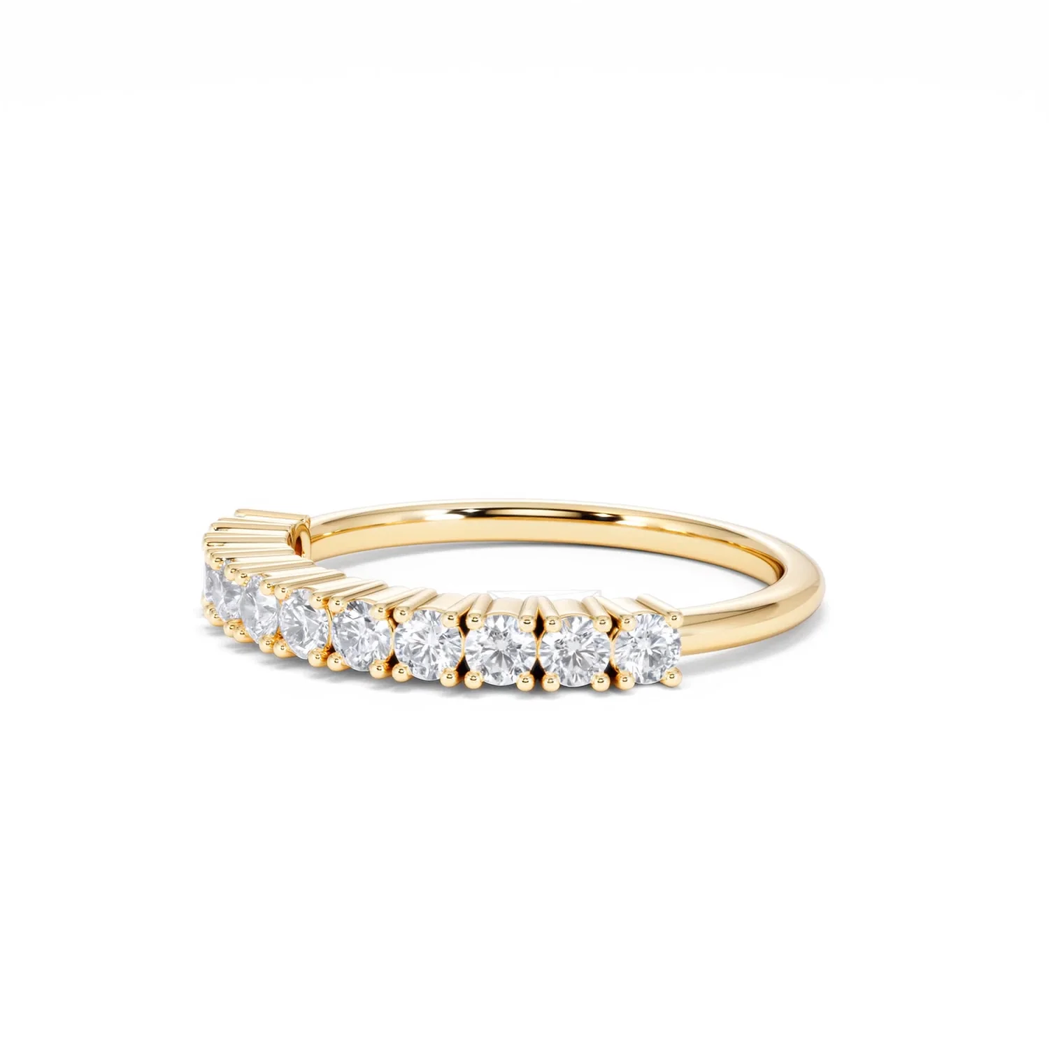 Twilight Lab Diamond 0.50ct H/SI Half Eternity Ring in 18K Gold Vermeil - Image 80