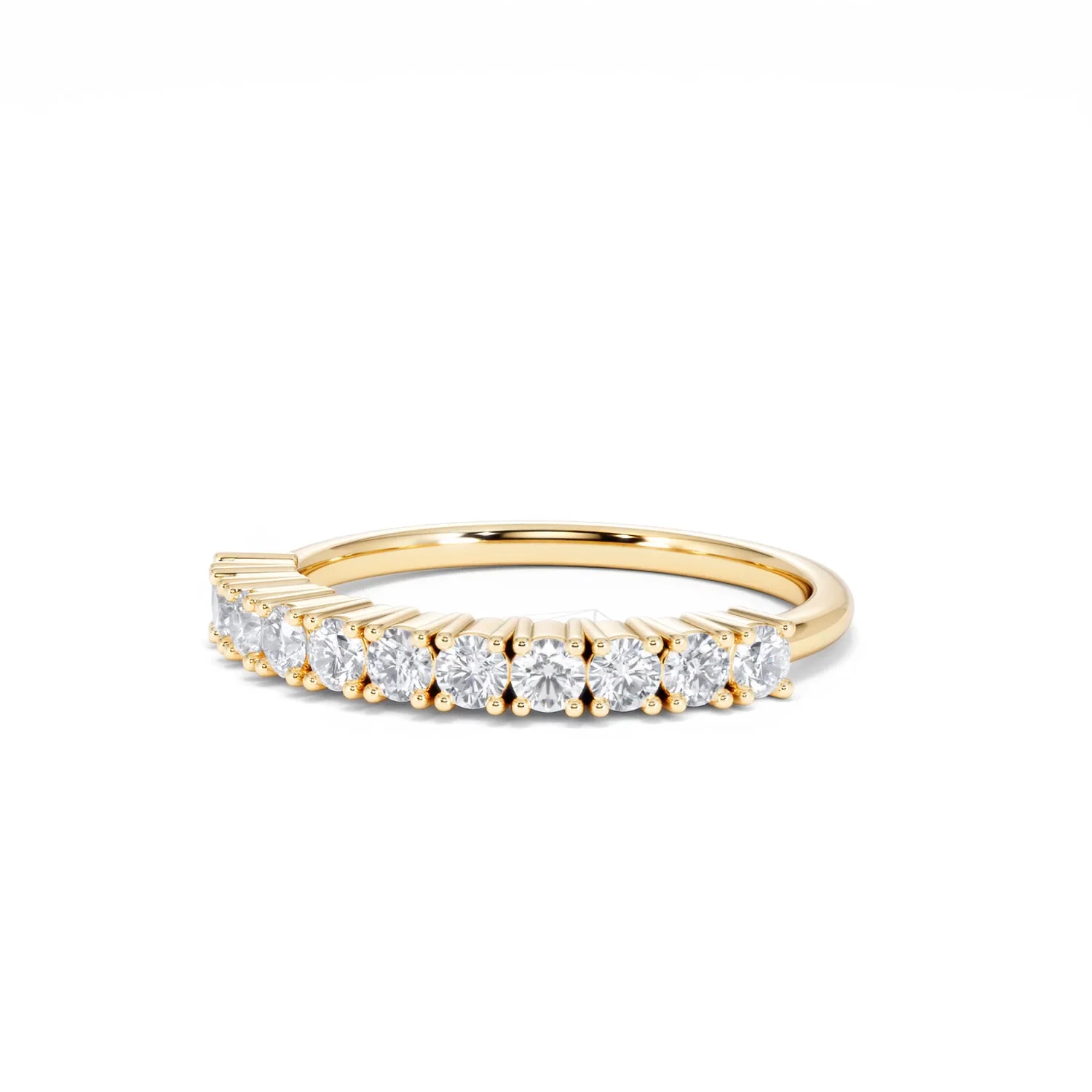 Twilight Lab Diamond 0.50ct H/SI Half Eternity Ring in 18K Gold Vermeil - Image 84