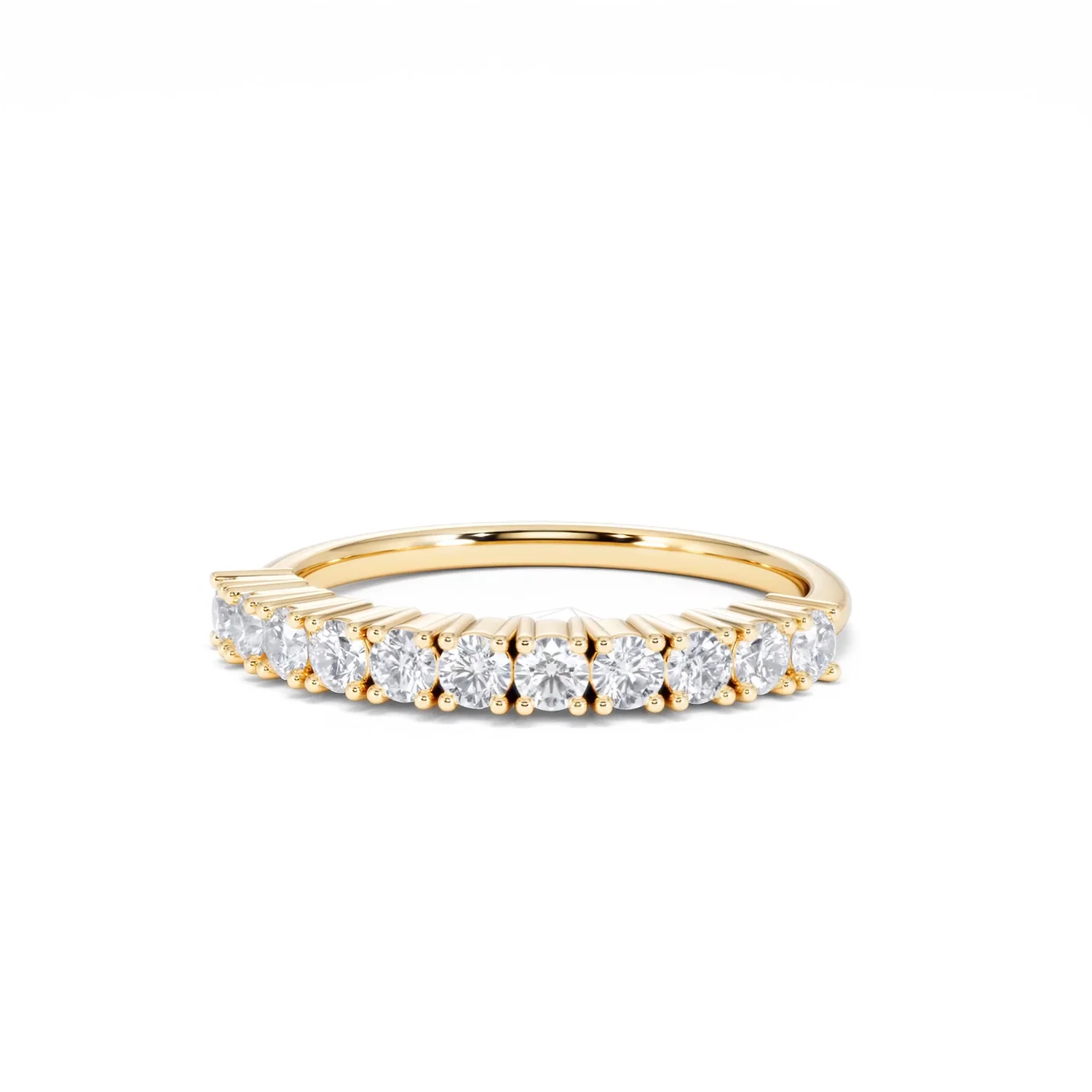 Twilight Lab Diamond 0.50ct H/SI Half Eternity Ring in 18K Gold Vermeil - Image 87