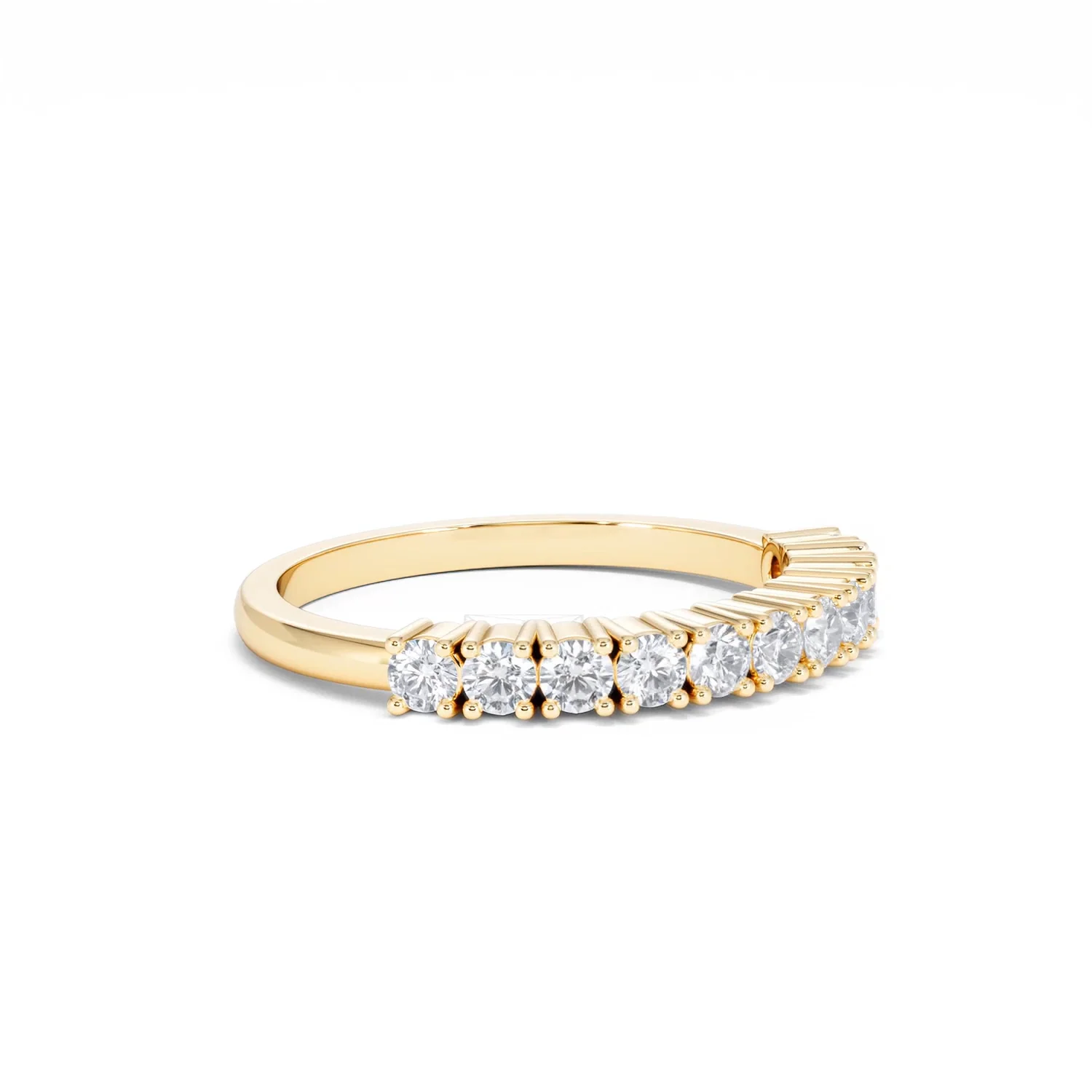Twilight Lab Diamond 0.50ct H/SI Half Eternity Ring in 9K Gold - Image 18