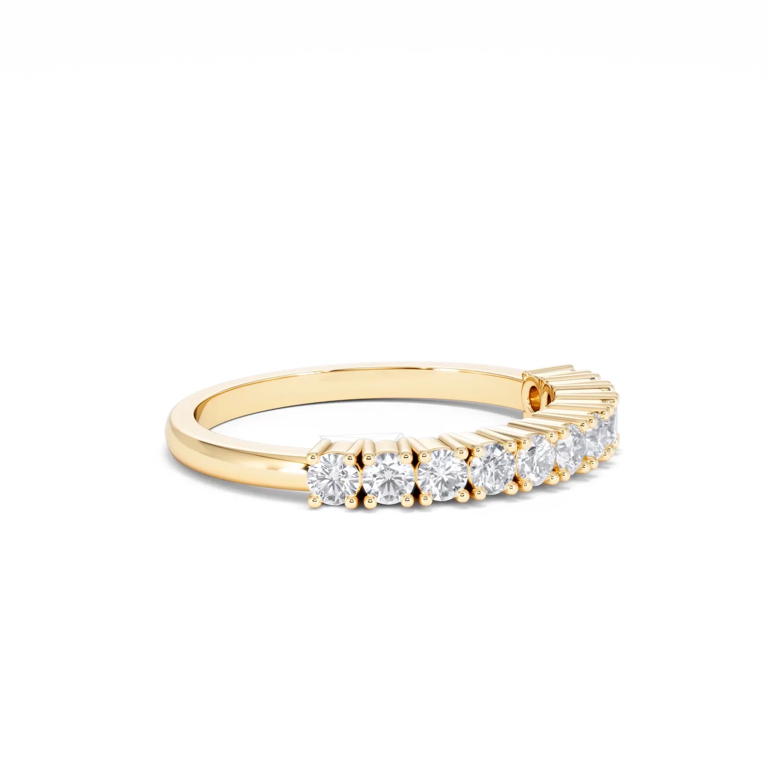 Twilight Lab Diamond 0.50ct H/SI Half Eternity Ring in 9K Gold - Image 20