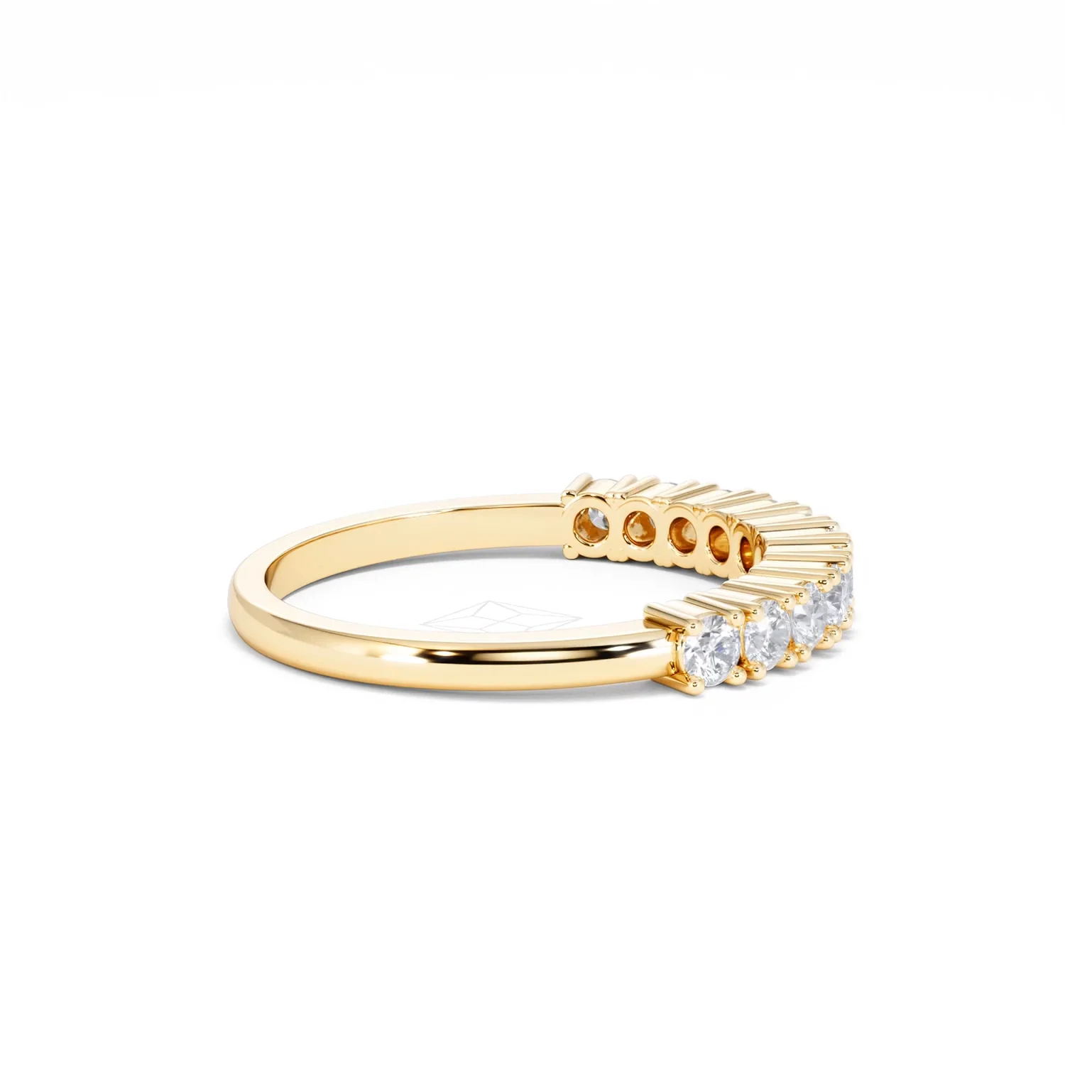 Twilight Lab Diamond 0.50ct H/SI Half Eternity Ring in 9K Gold - Image 30