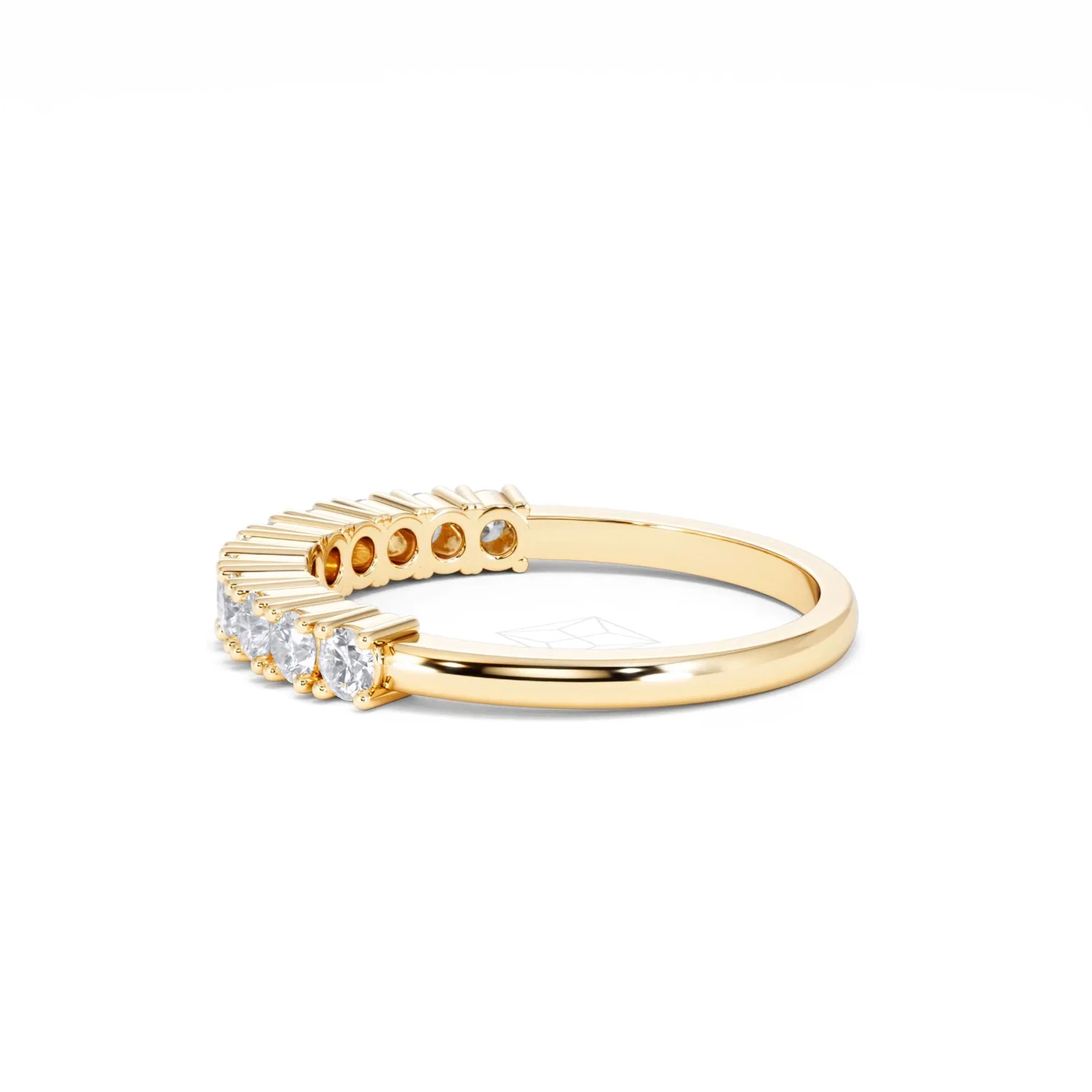 Twilight Lab Diamond 0.50ct H/SI Half Eternity Ring in 9K Gold - Image 65