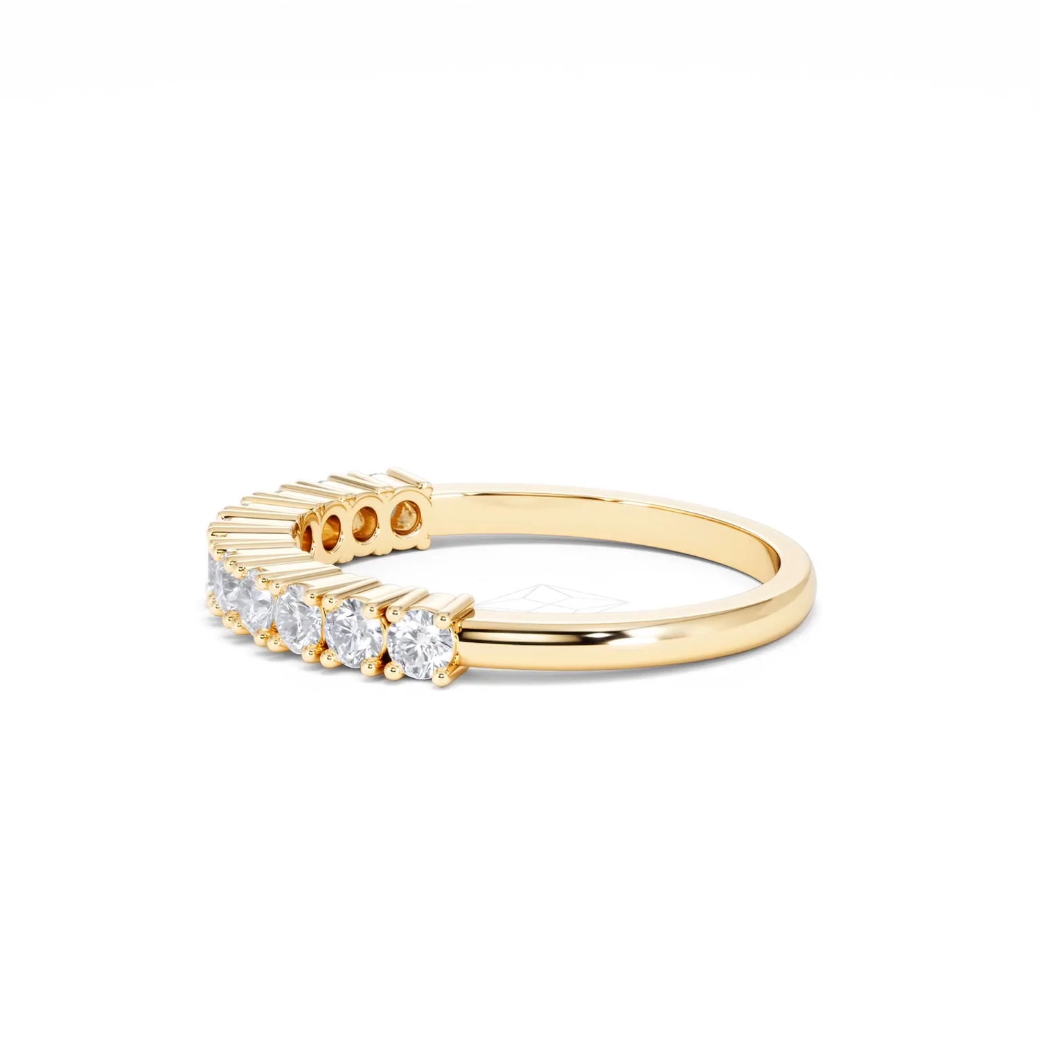 Twilight Lab Diamond 0.50ct H/SI Half Eternity Ring in 9K Gold - Image 69