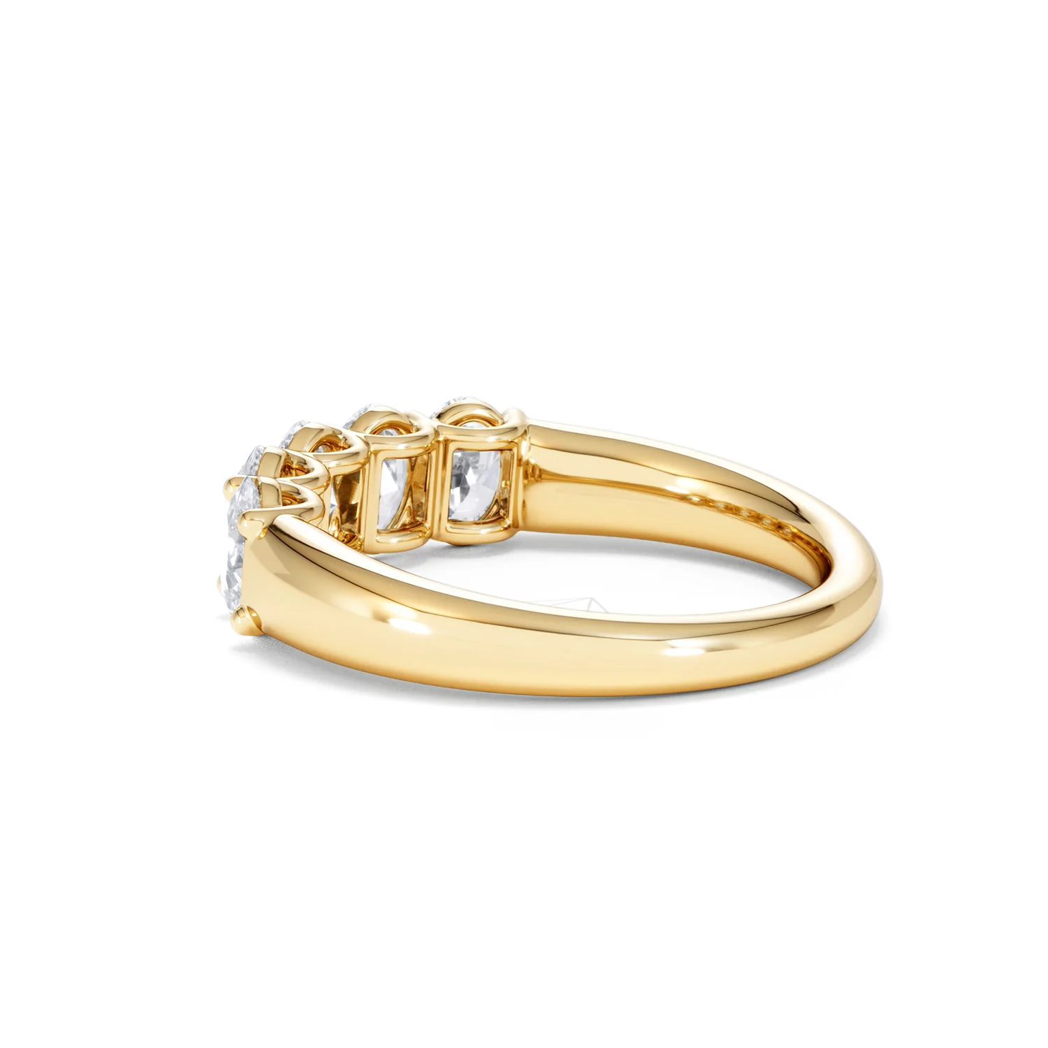 Unity 1.00ct Oval Cut Lab Diamond 5 Stone Ring in 18K Yellow Gold - Image 62