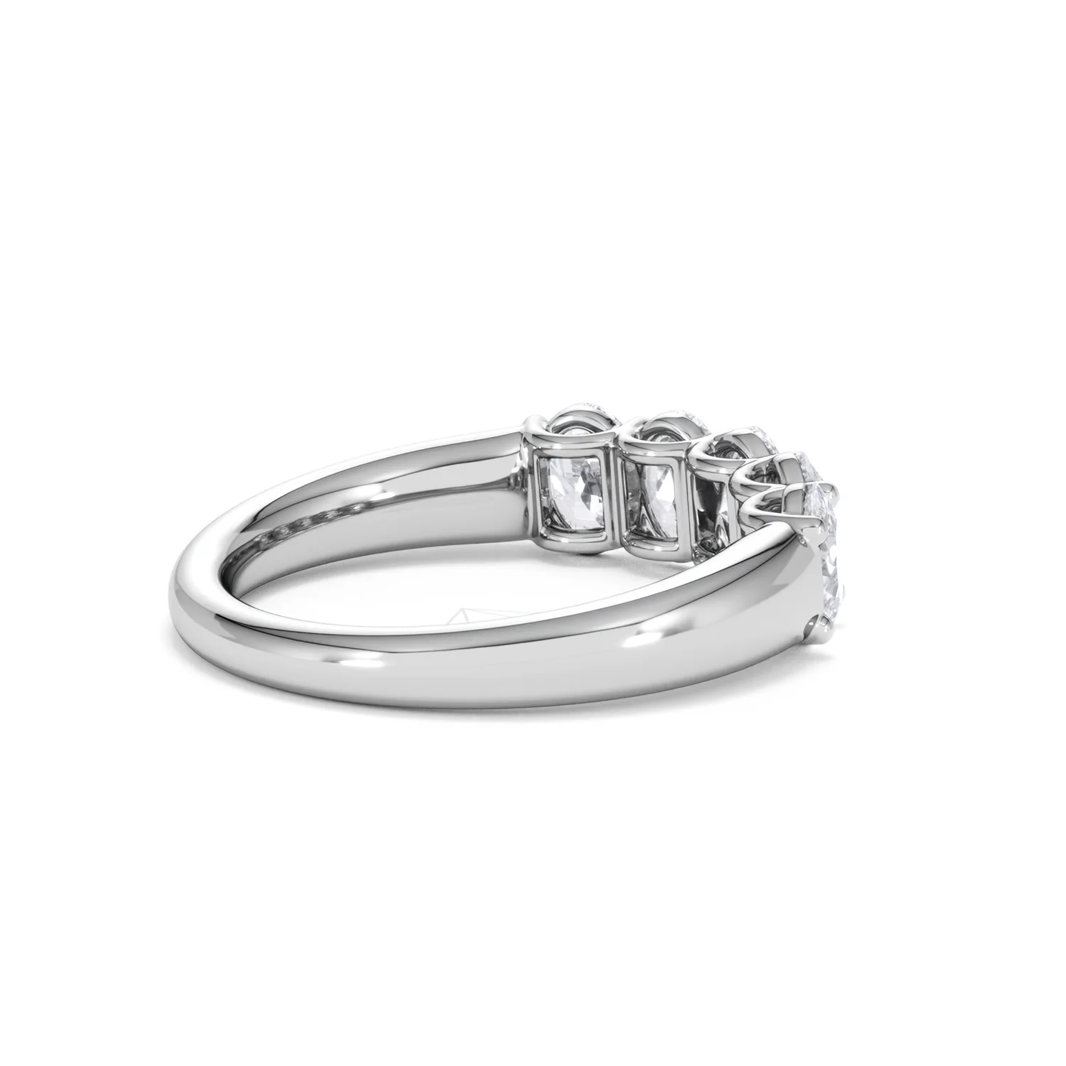 Unity 1.00ct Oval Cut Lab Diamond 5 Stone Ring in Platinum - Image 36