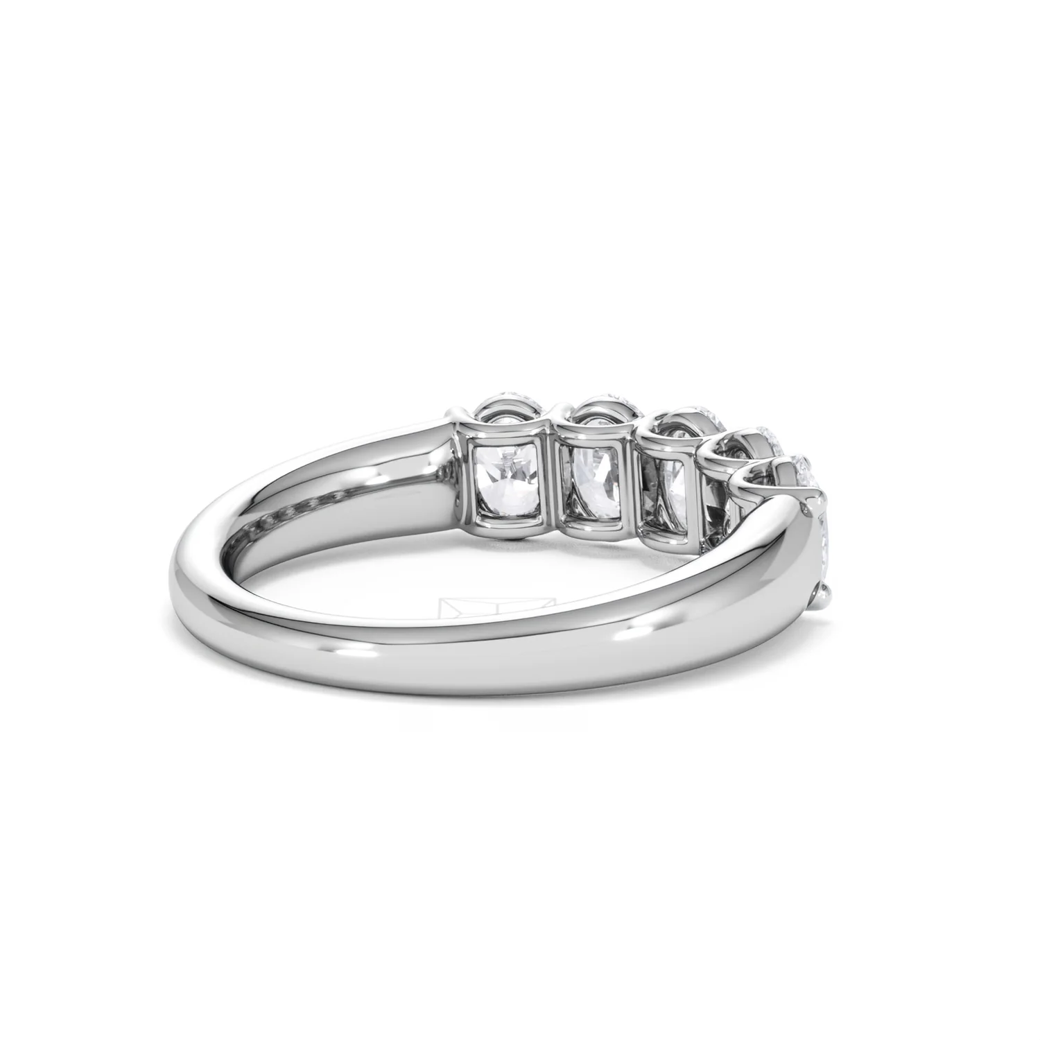 Unity 1.00ct Oval Cut Lab Diamond 5 Stone Ring in Platinum - Image 39