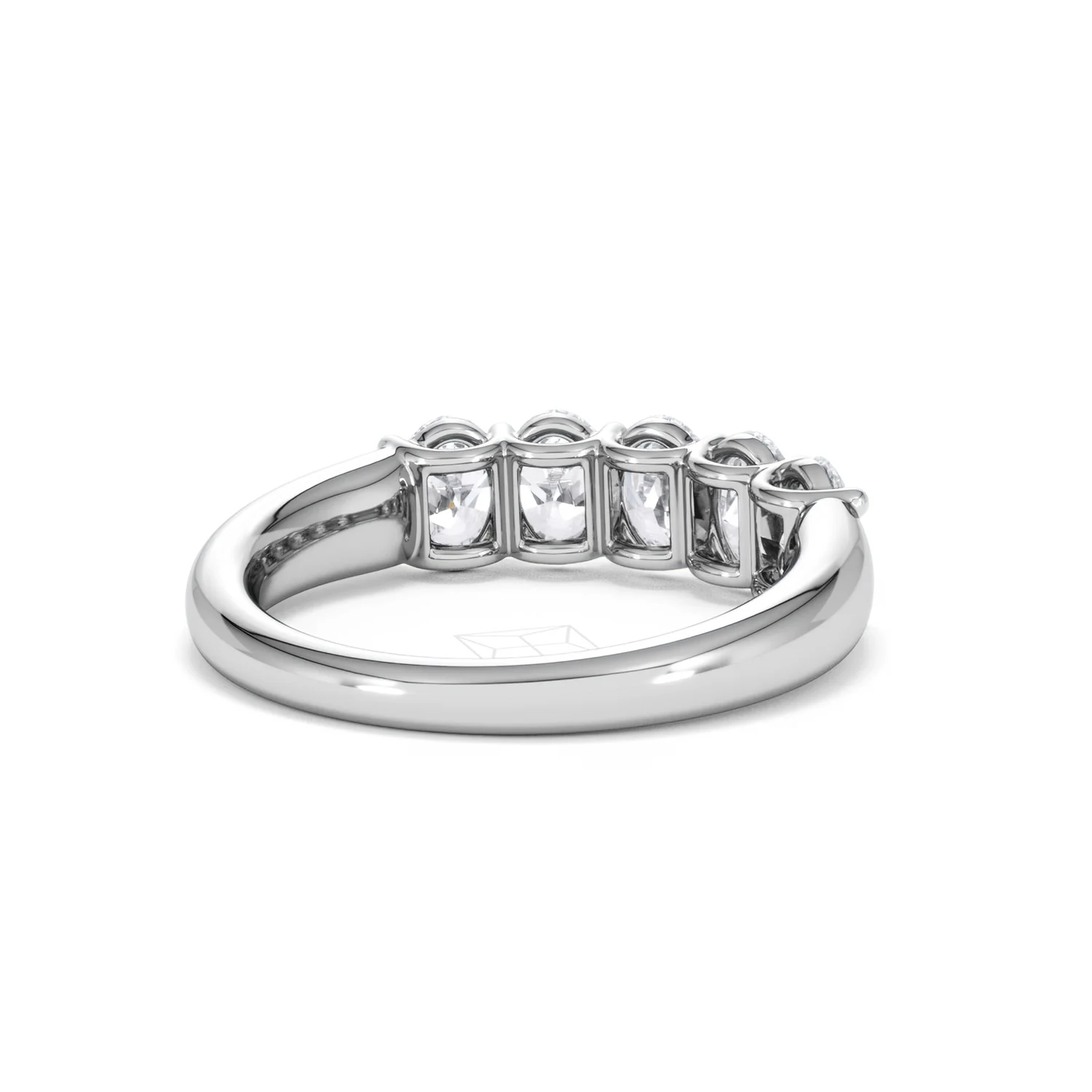 Unity 1.00ct Oval Cut Lab Diamond 5 Stone Ring in Platinum - Image 43