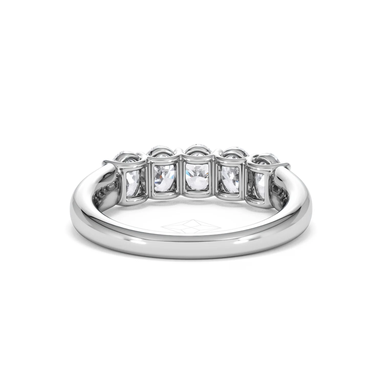 Unity 1.00ct Oval Cut Lab Diamond 5 Stone Ring in Platinum - Image 48