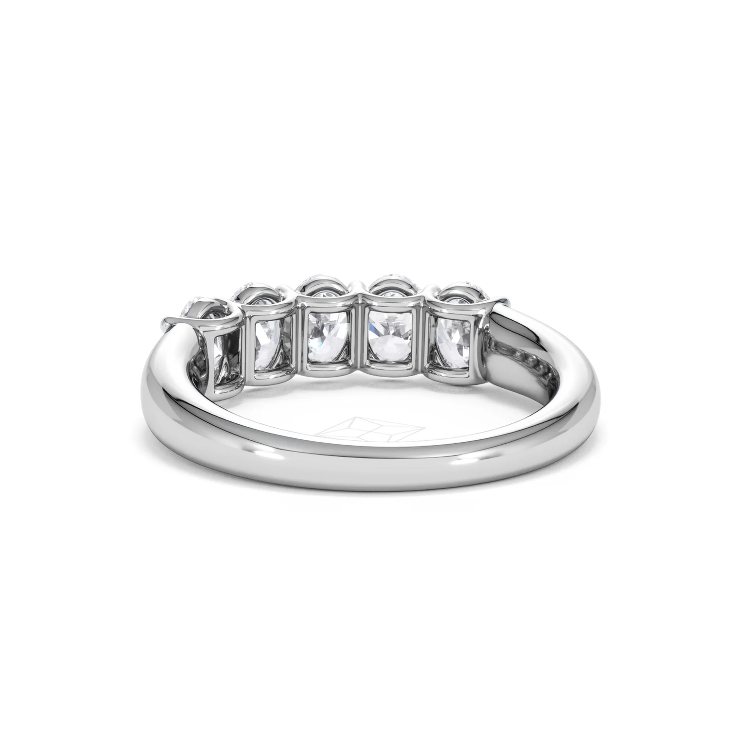 Unity 1.00ct Oval Cut Lab Diamond 5 Stone Ring in Platinum - Image 52