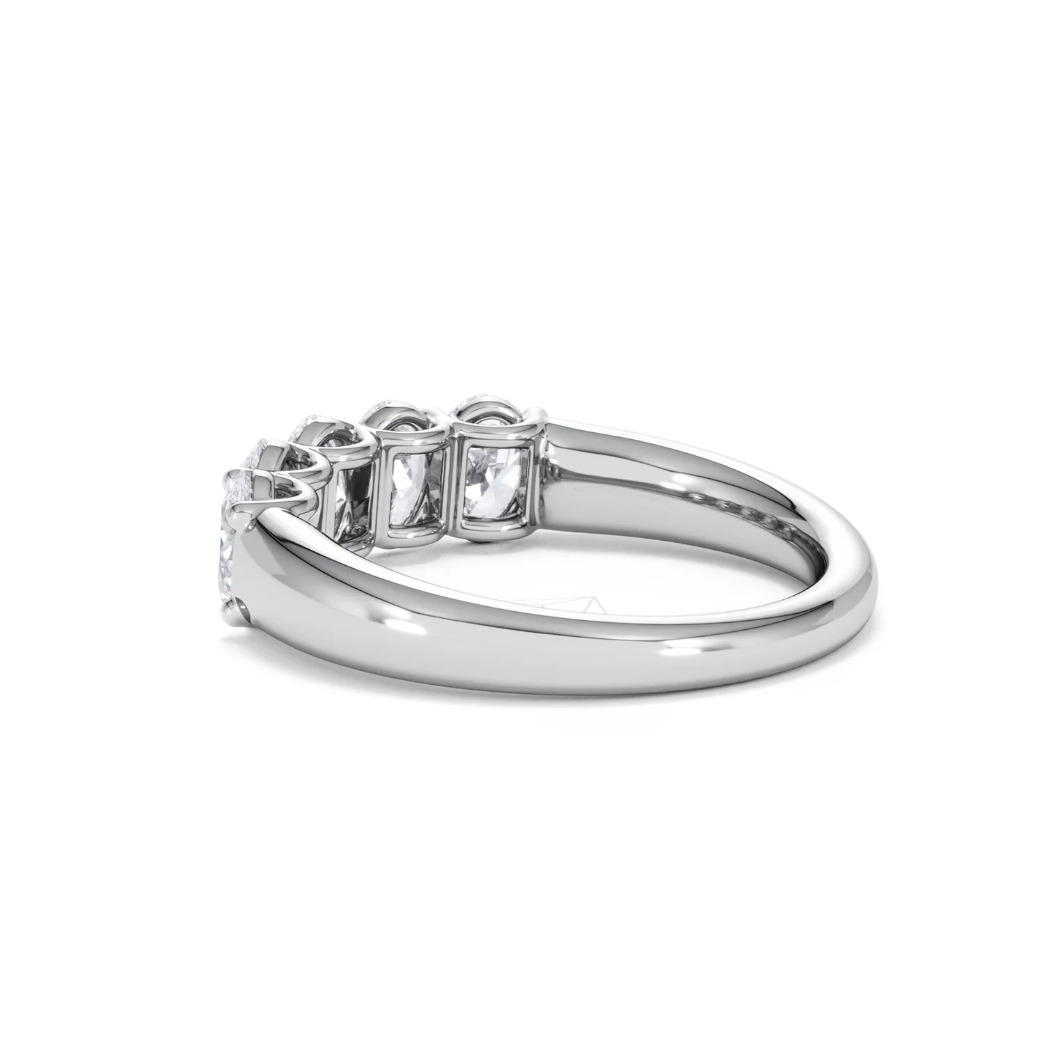 Unity 1.00ct Oval Cut Lab Diamond 5 Stone Ring in Platinum - Image 61