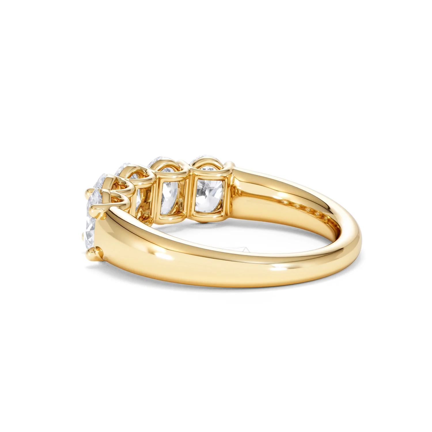 Unity 2.00ct Oval Cut Lab Diamond 5 Stone Ring in 18K Yellow Gold - Image 61
