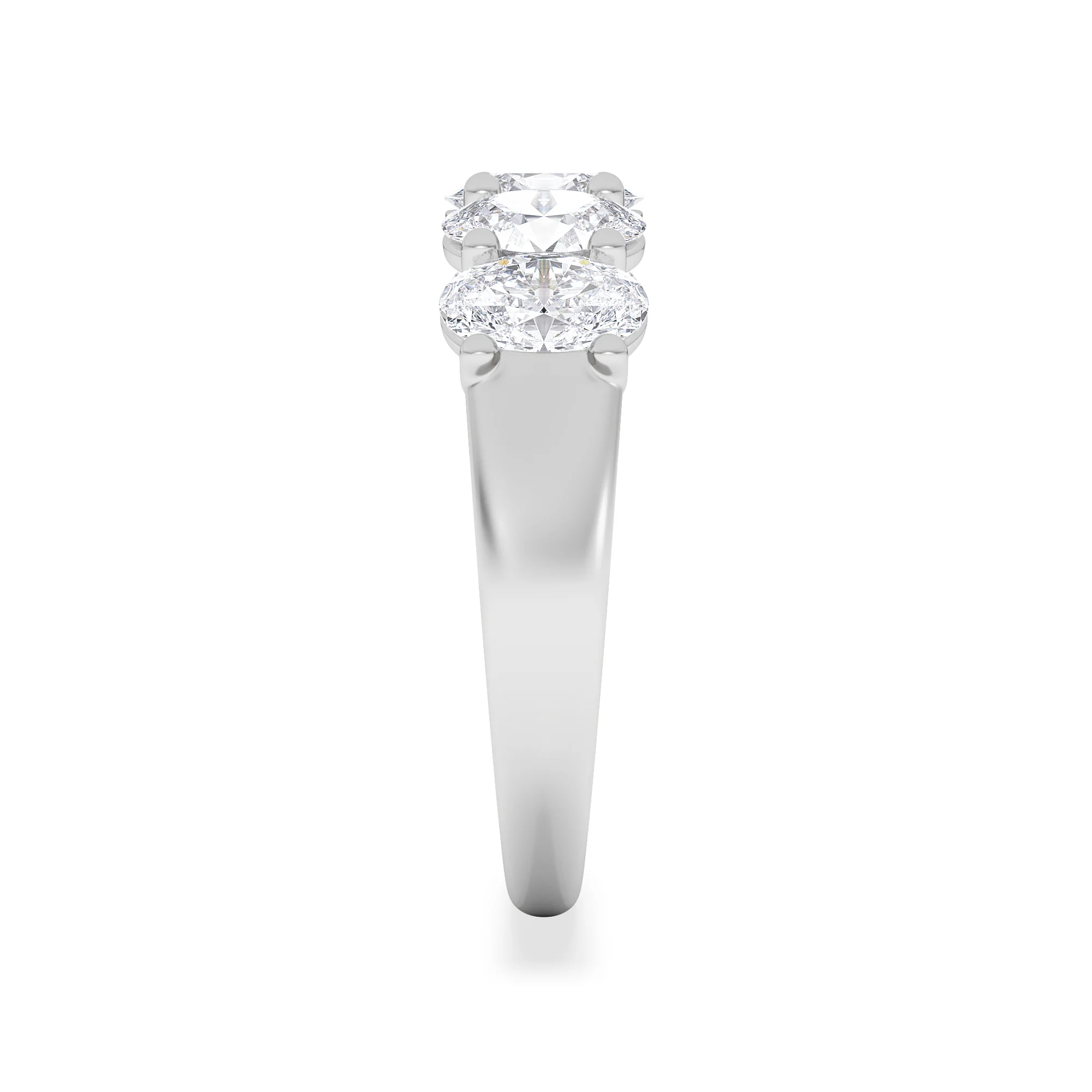 Unity 2.00ct Oval Cut Lab Diamond 5 Stone Ring in Platinum - Image 5