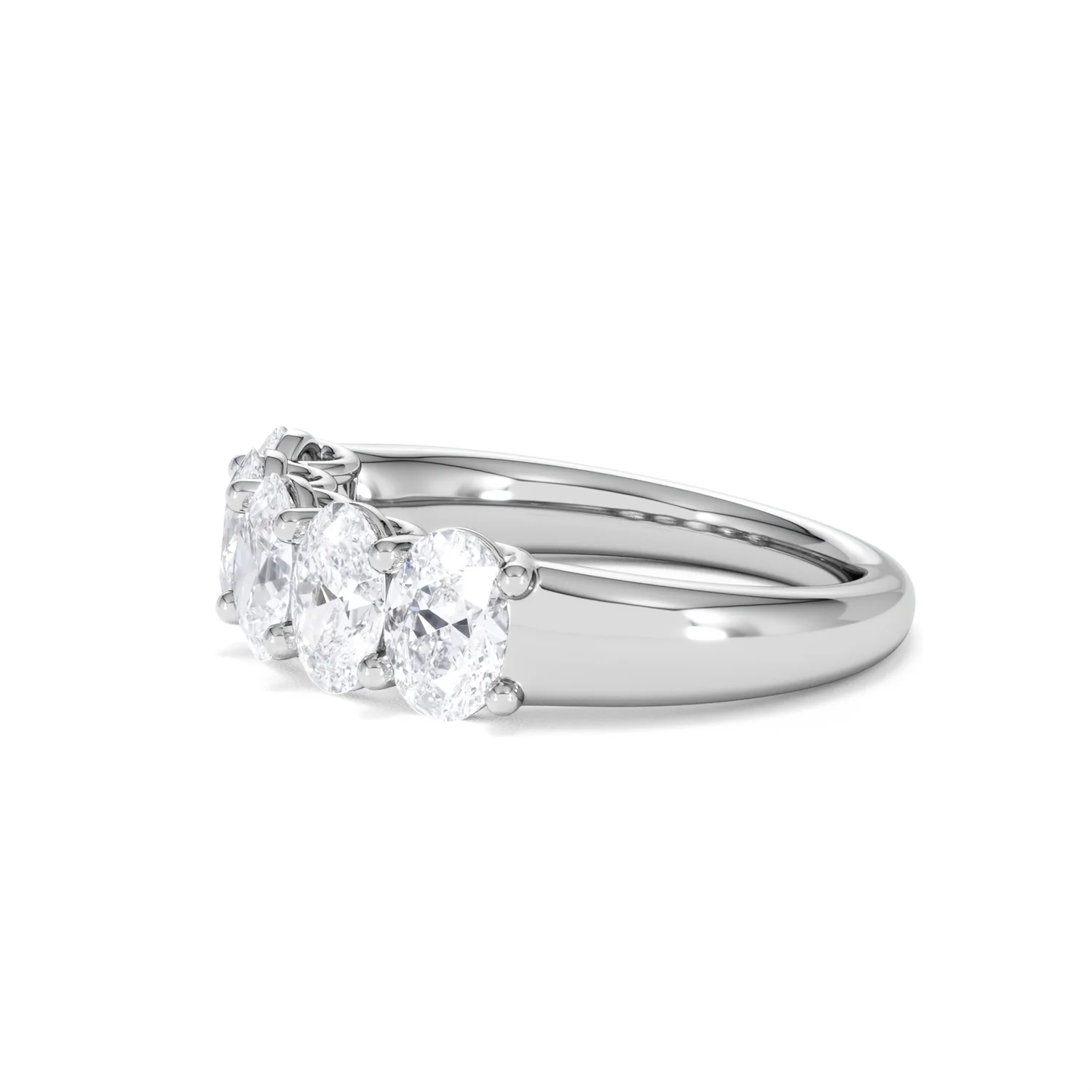 Unity 2.00ct Oval Cut Lab Diamond 5 Stone Ring in Platinum - Image 74