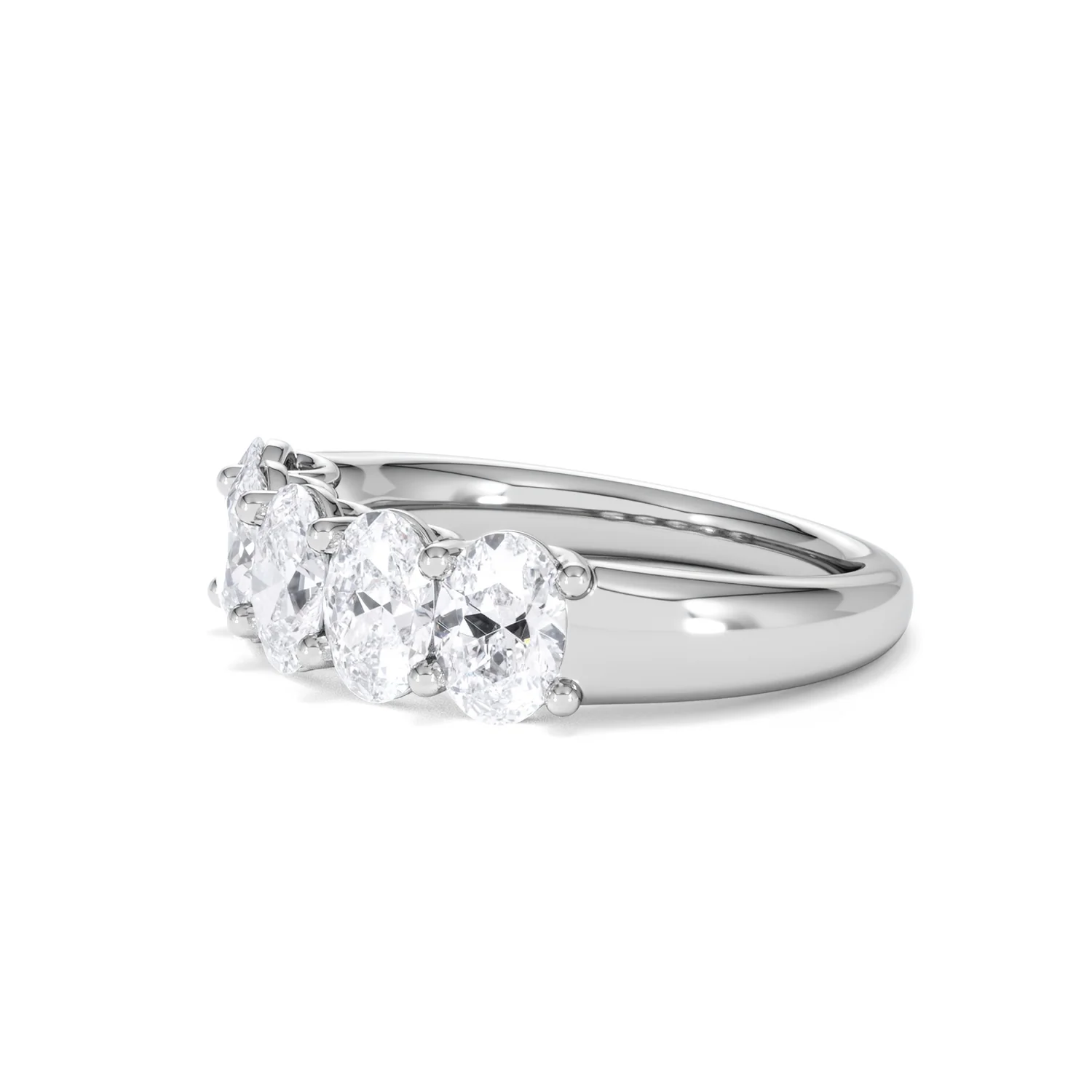 Unity 2.00ct Oval Cut Lab Diamond 5 Stone Ring in Platinum - Image 76