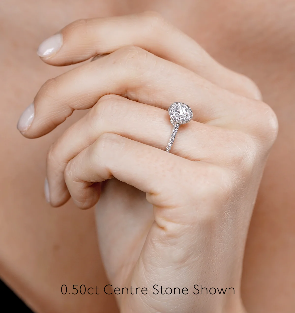Valerie GIA Diamond Halo Engagement Ring in Platinum 1.40ct G/VS1 - Image 4