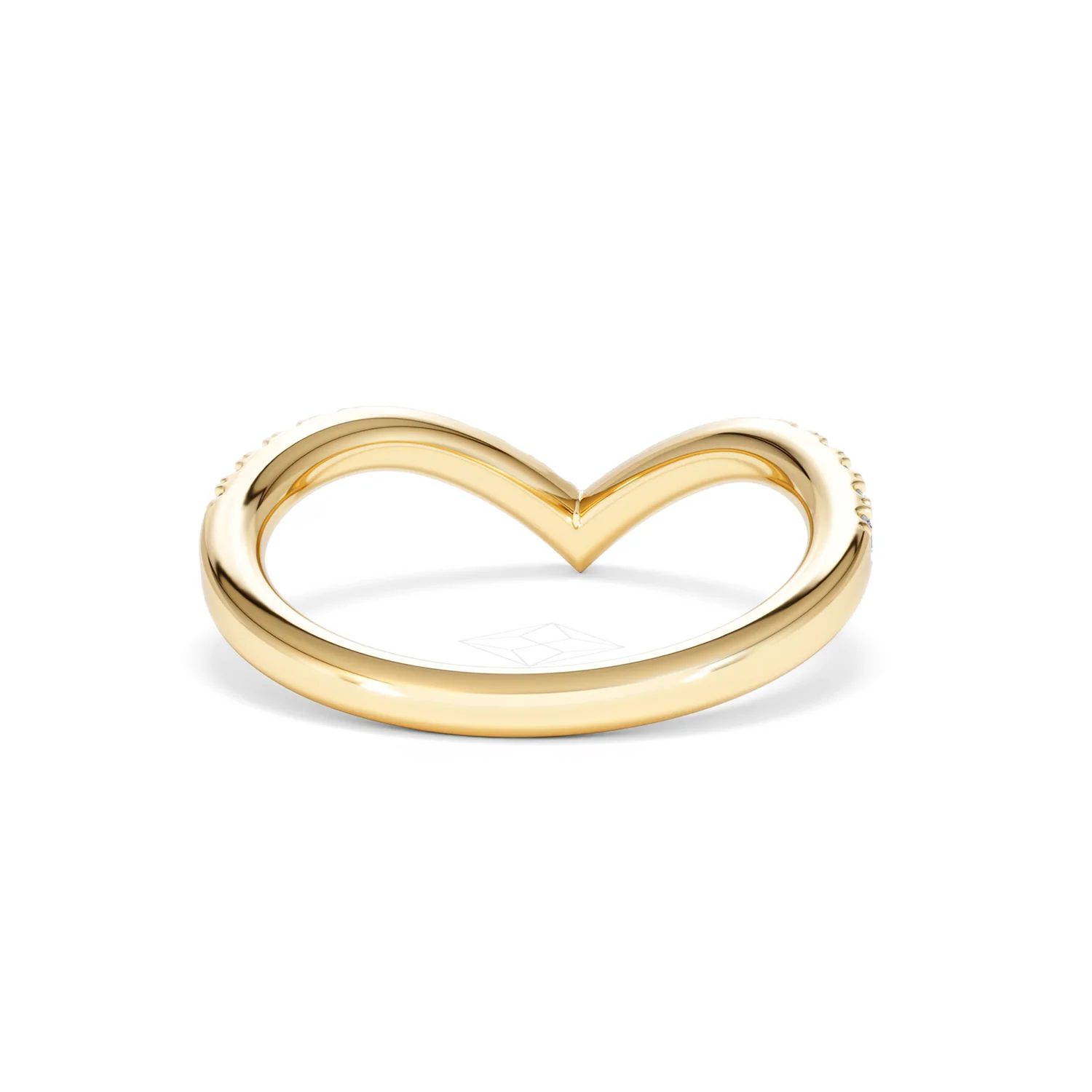 Vela 0.35ct Round Cut Lab Diamond Wishbone Wedding Ring in 18K Yellow Gold - Image 46