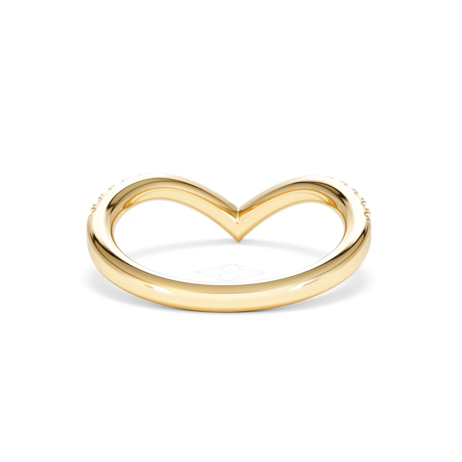 Vela 0.35ct Round Cut Lab Diamond Wishbone Wedding Ring in 18K Yellow Gold - Image 47