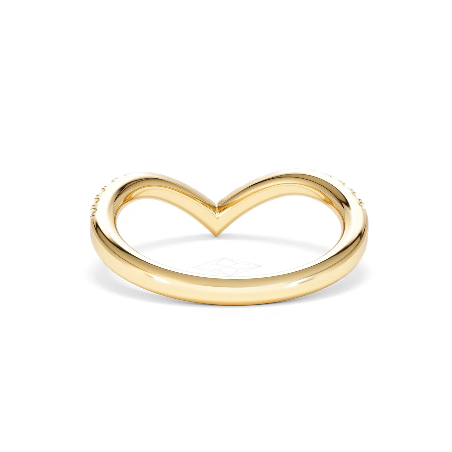 Vela 0.35ct Round Cut Lab Diamond Wishbone Wedding Ring in 18K Yellow Gold - Image 49