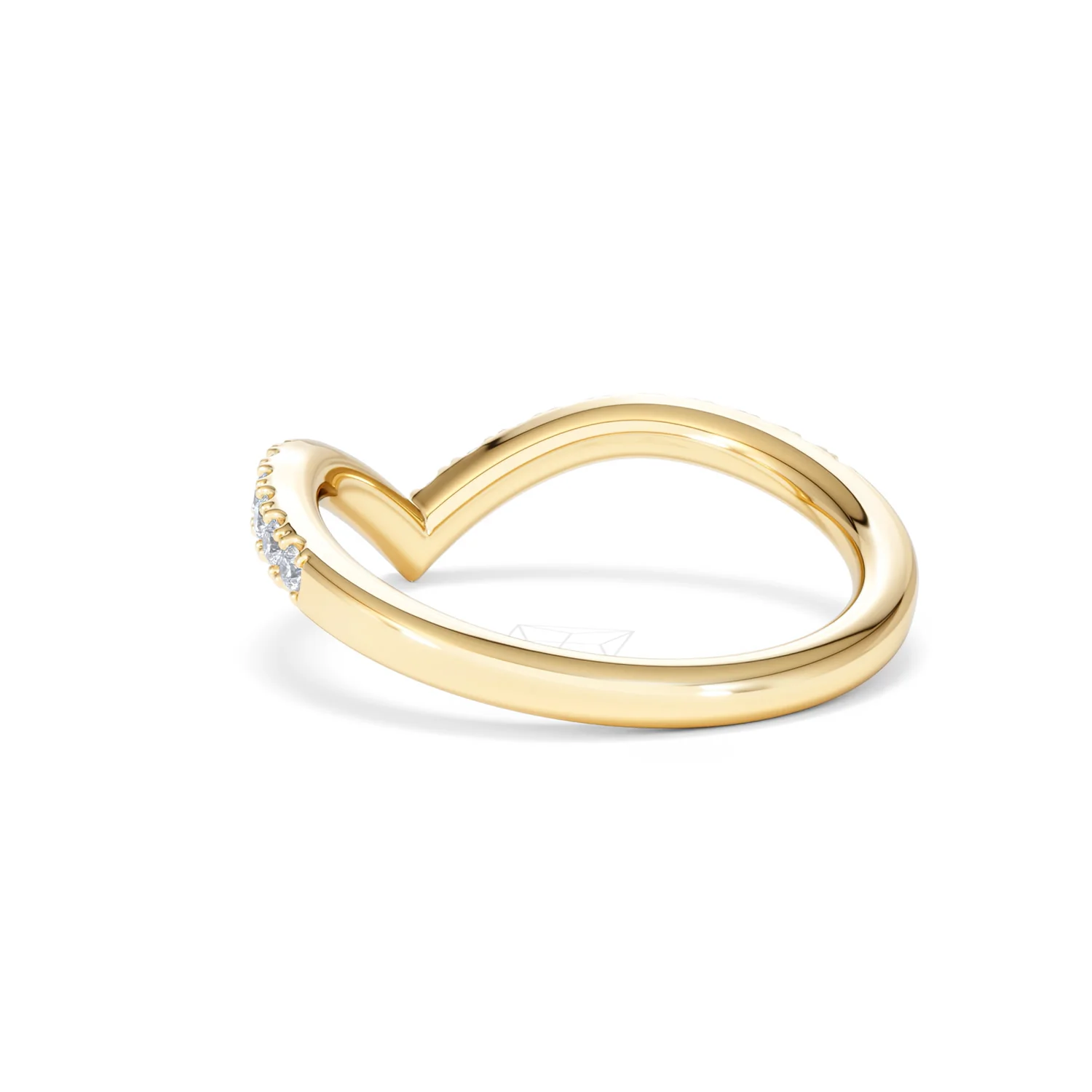 Vela 0.35ct Round Cut Lab Diamond Wishbone Wedding Ring in 18K Yellow Gold - Image 55