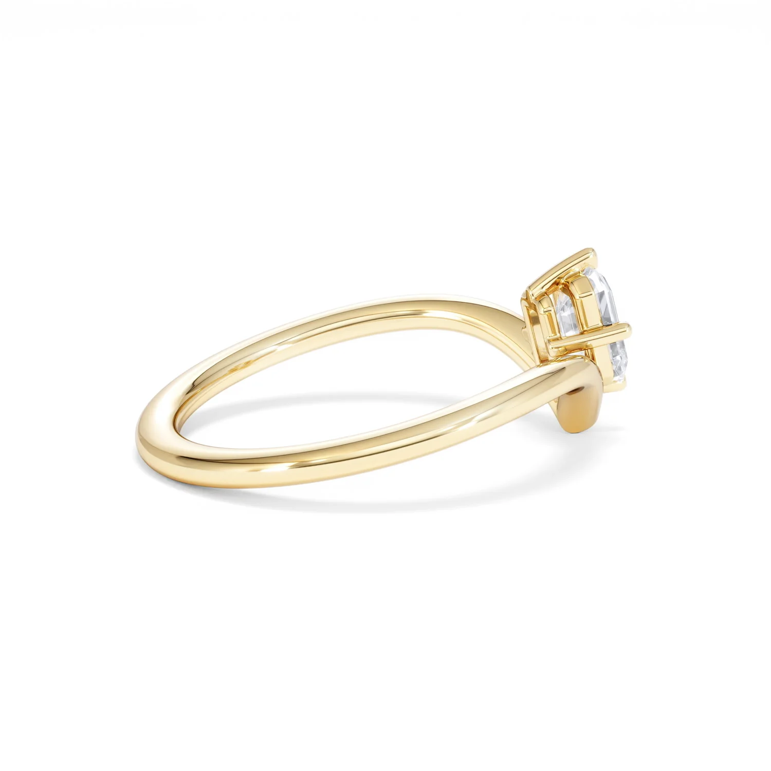 Vela 0.50ct Emerald Cut Lab Diamond Solitaire Engagement Ring in 18K Yellow Gold - Image 32