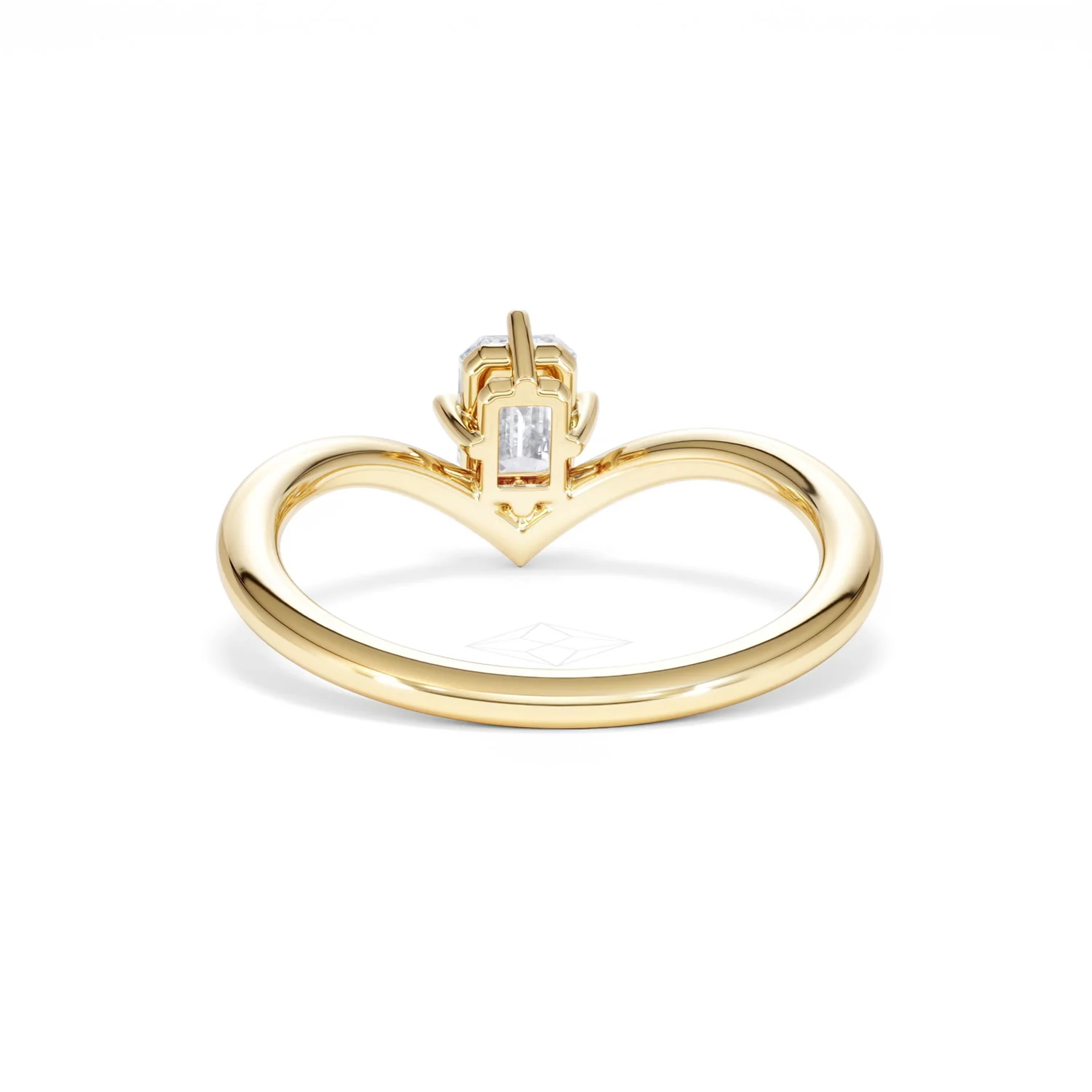 Vela 0.50ct Emerald Cut Lab Diamond Solitaire Engagement Ring in 18K Yellow Gold - Image 49