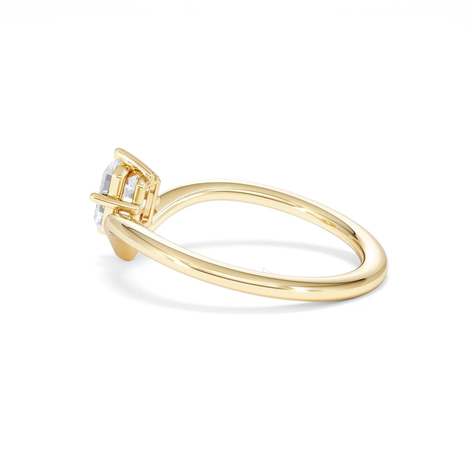 Vela 0.50ct Emerald Cut Lab Diamond Solitaire Engagement Ring in 18K Yellow Gold - Image 62