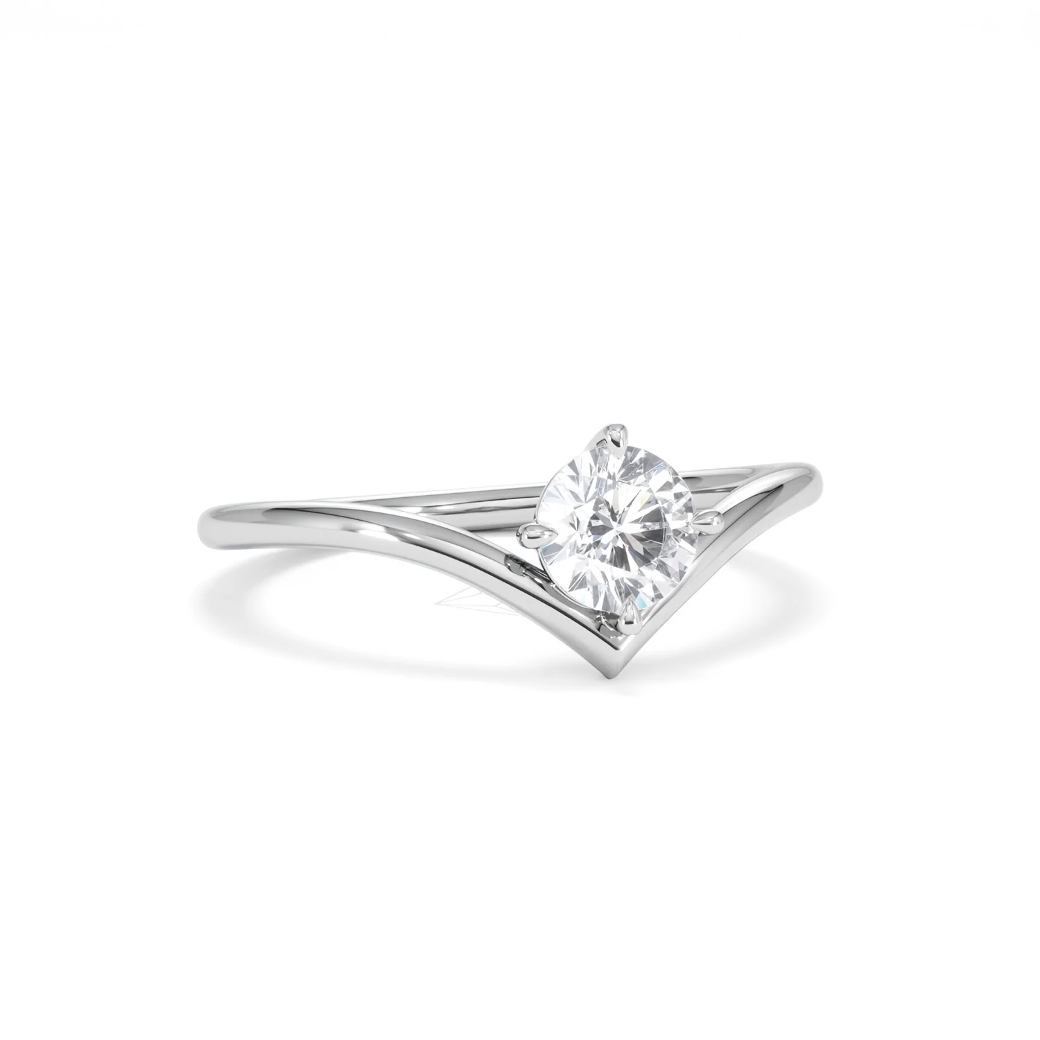 Vela 0.50ct Emerald Cut Lab Diamond Solitaire Engagement Ring in Platinum - Image 11