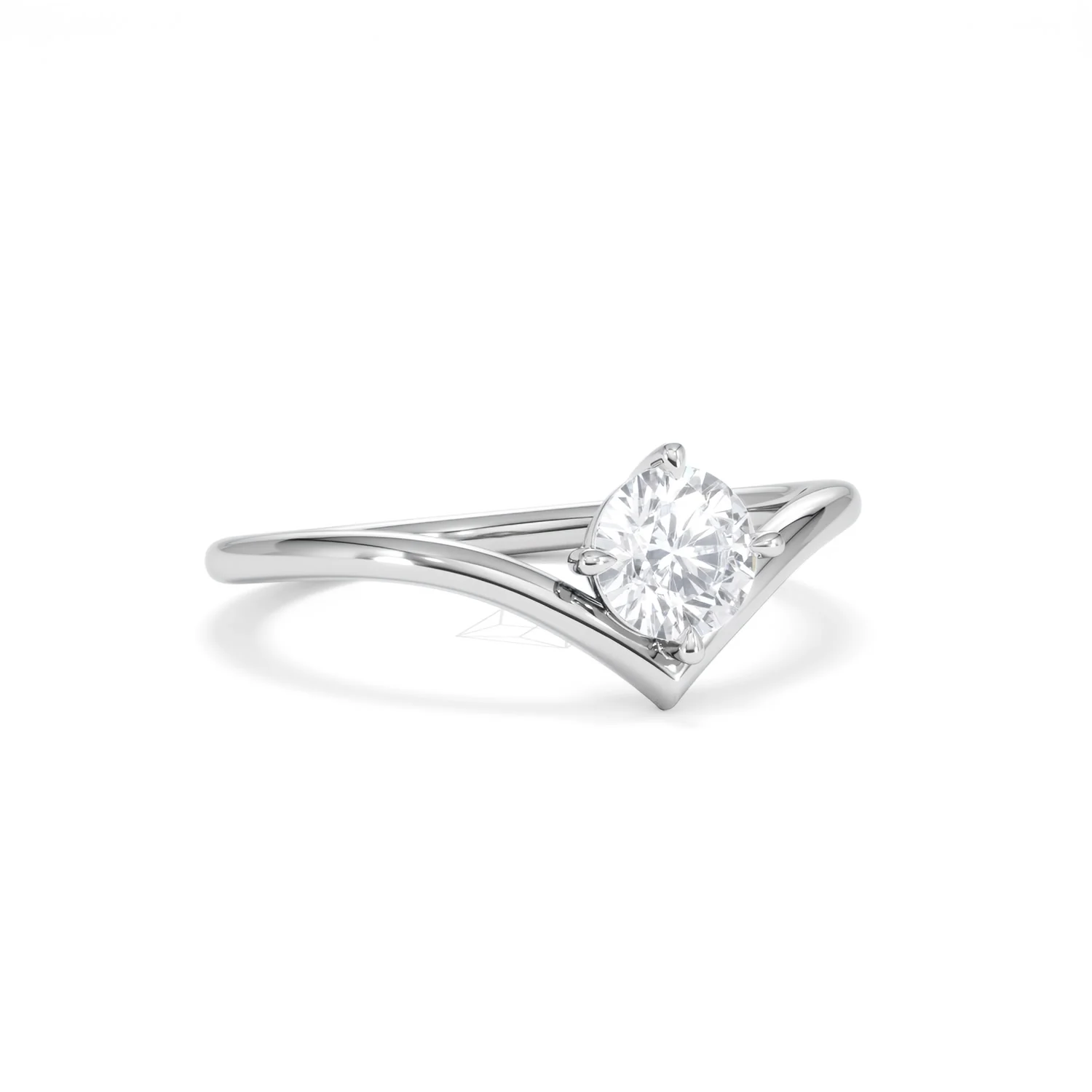 Vela 0.50ct Emerald Cut Lab Diamond Solitaire Engagement Ring in Platinum - Image 12