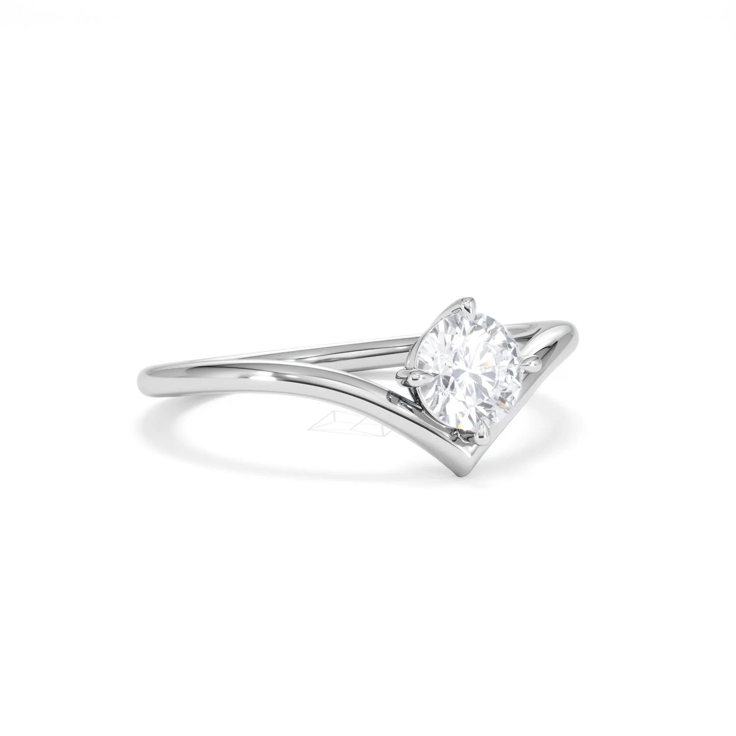 Vela 0.50ct Emerald Cut Lab Diamond Solitaire Engagement Ring in Platinum - Image 13
