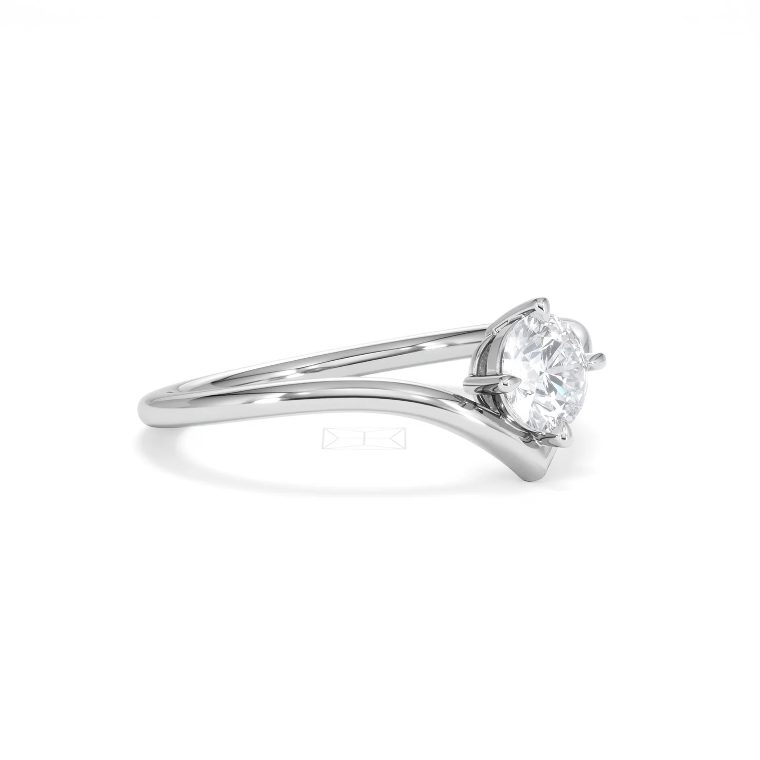 Vela 0.50ct Emerald Cut Lab Diamond Solitaire Engagement Ring in Platinum - Image 17