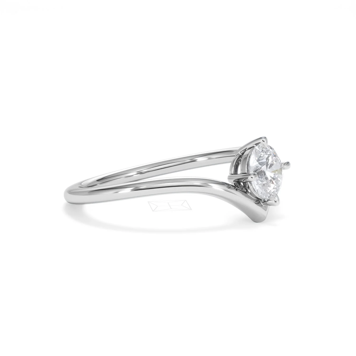 Vela 0.50ct Emerald Cut Lab Diamond Solitaire Engagement Ring in Platinum - Image 19