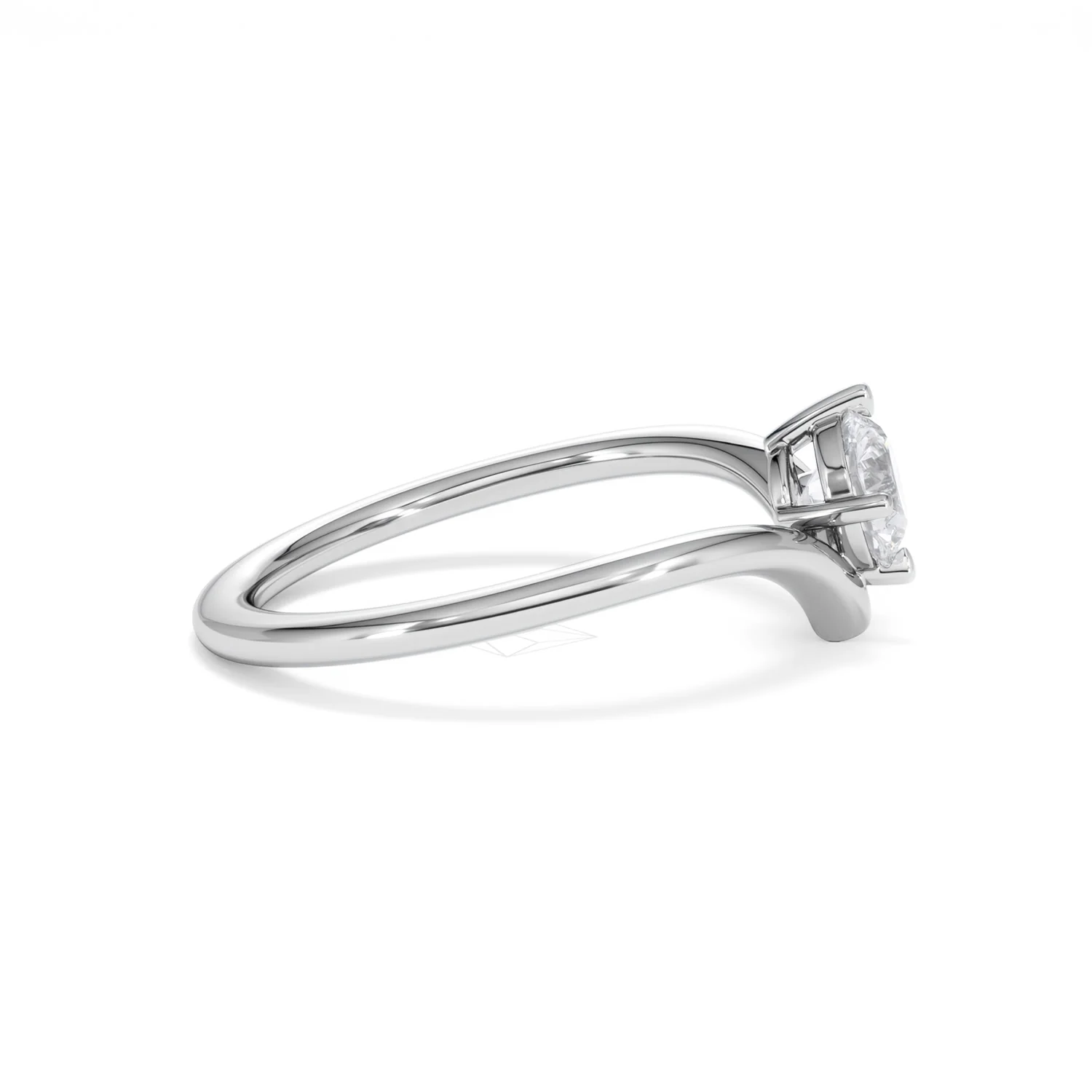 Vela 0.50ct Emerald Cut Lab Diamond Solitaire Engagement Ring in Platinum - Image 26