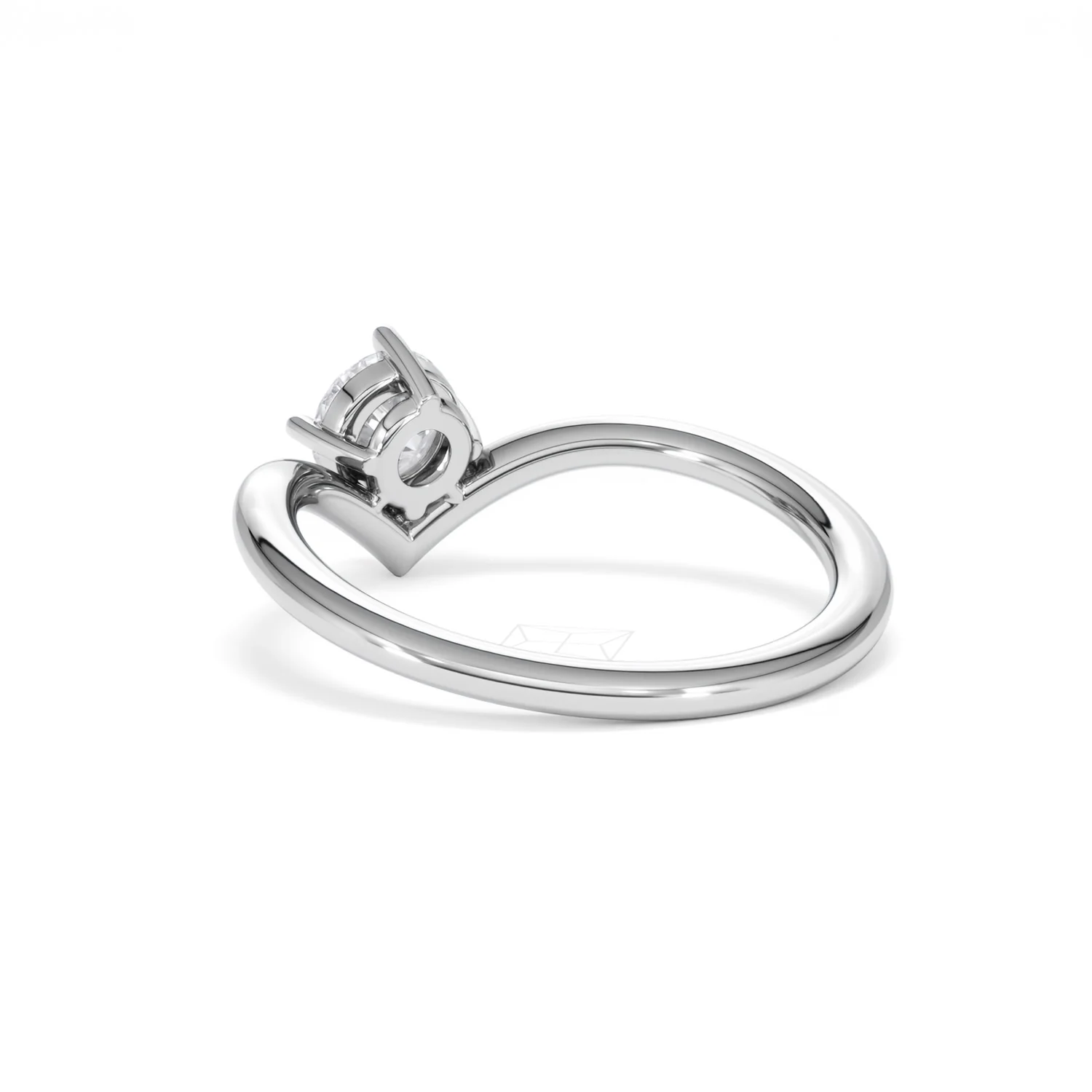 Vela 0.50ct Emerald Cut Lab Diamond Solitaire Engagement Ring in Platinum - Image 54