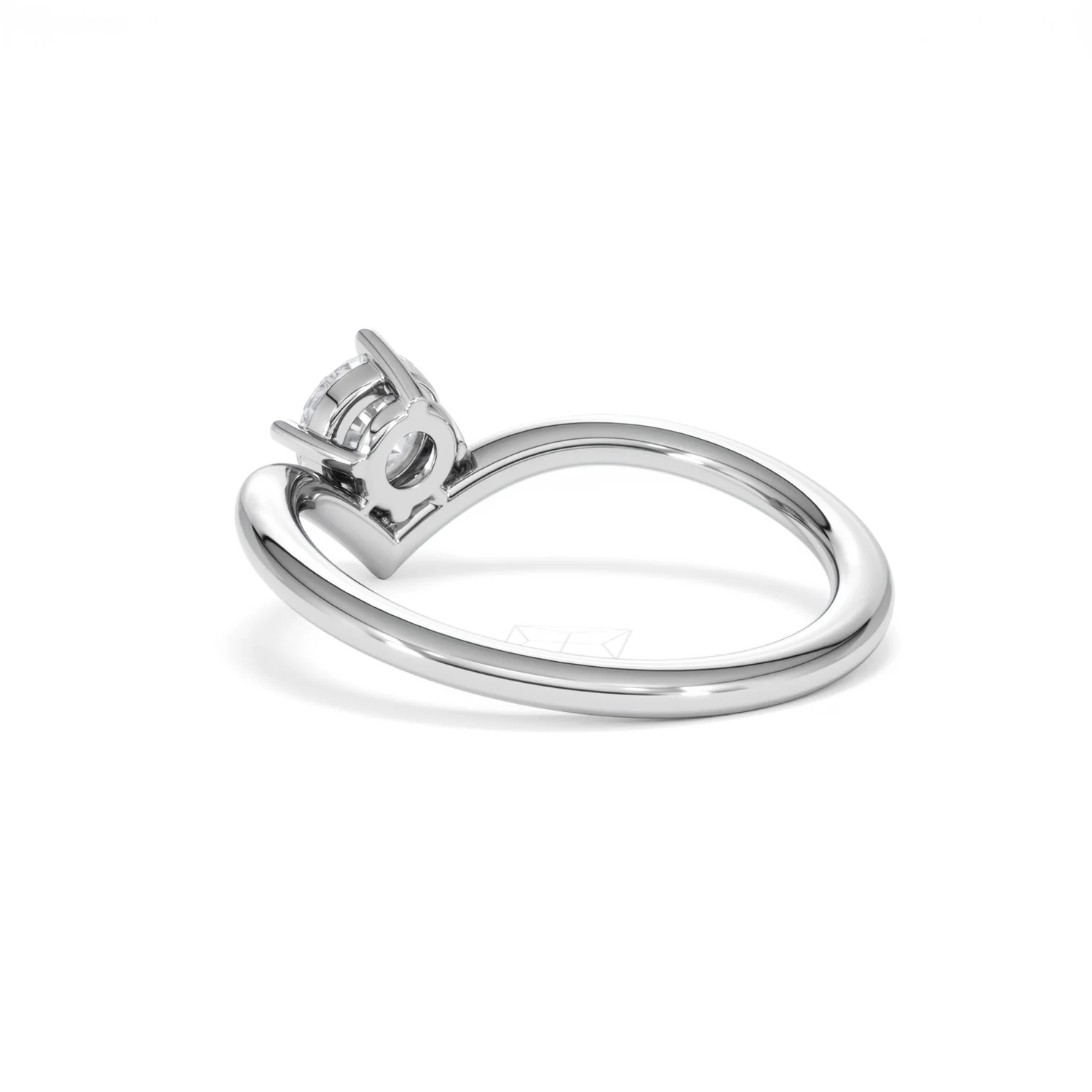 Vela 0.50ct Emerald Cut Lab Diamond Solitaire Engagement Ring in Platinum - Image 55