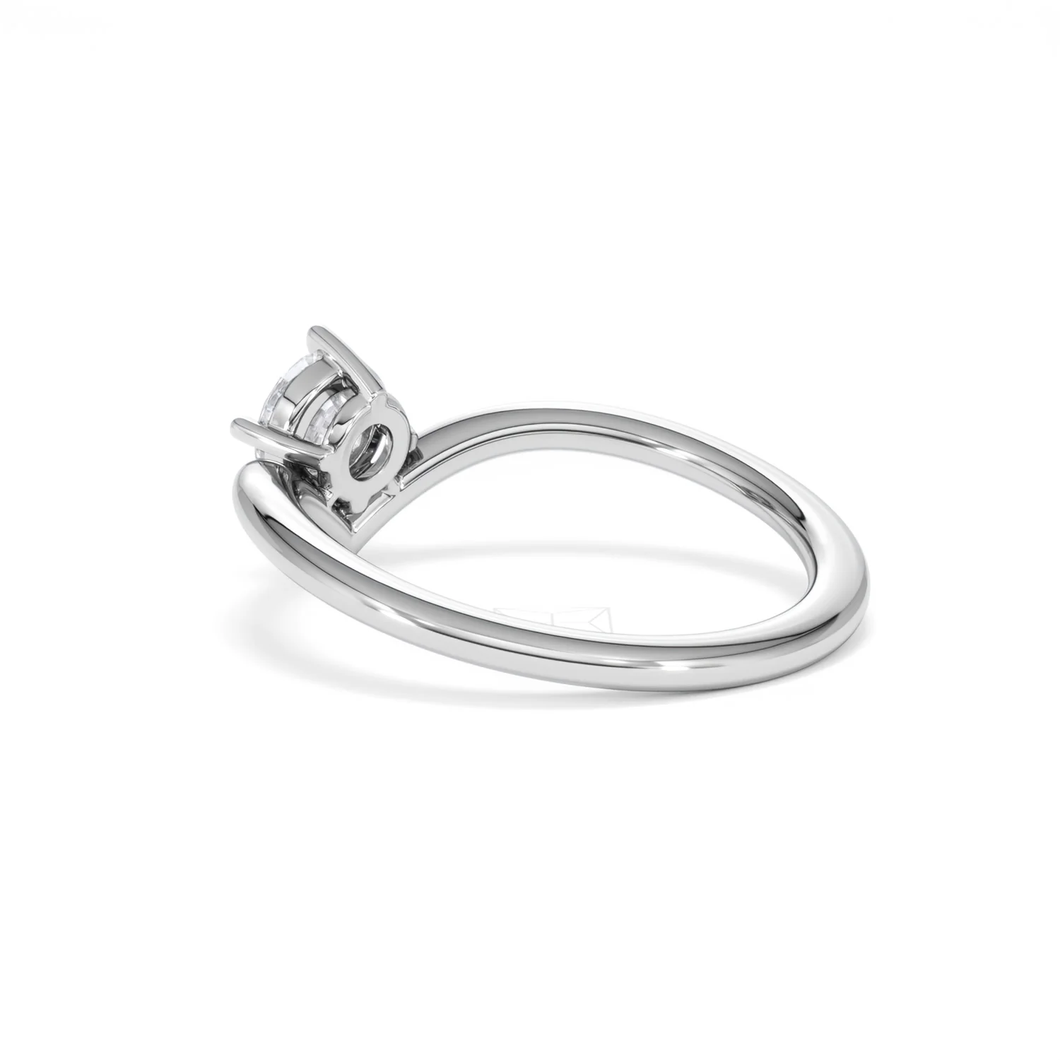 Vela 0.50ct Emerald Cut Lab Diamond Solitaire Engagement Ring in Platinum - Image 57