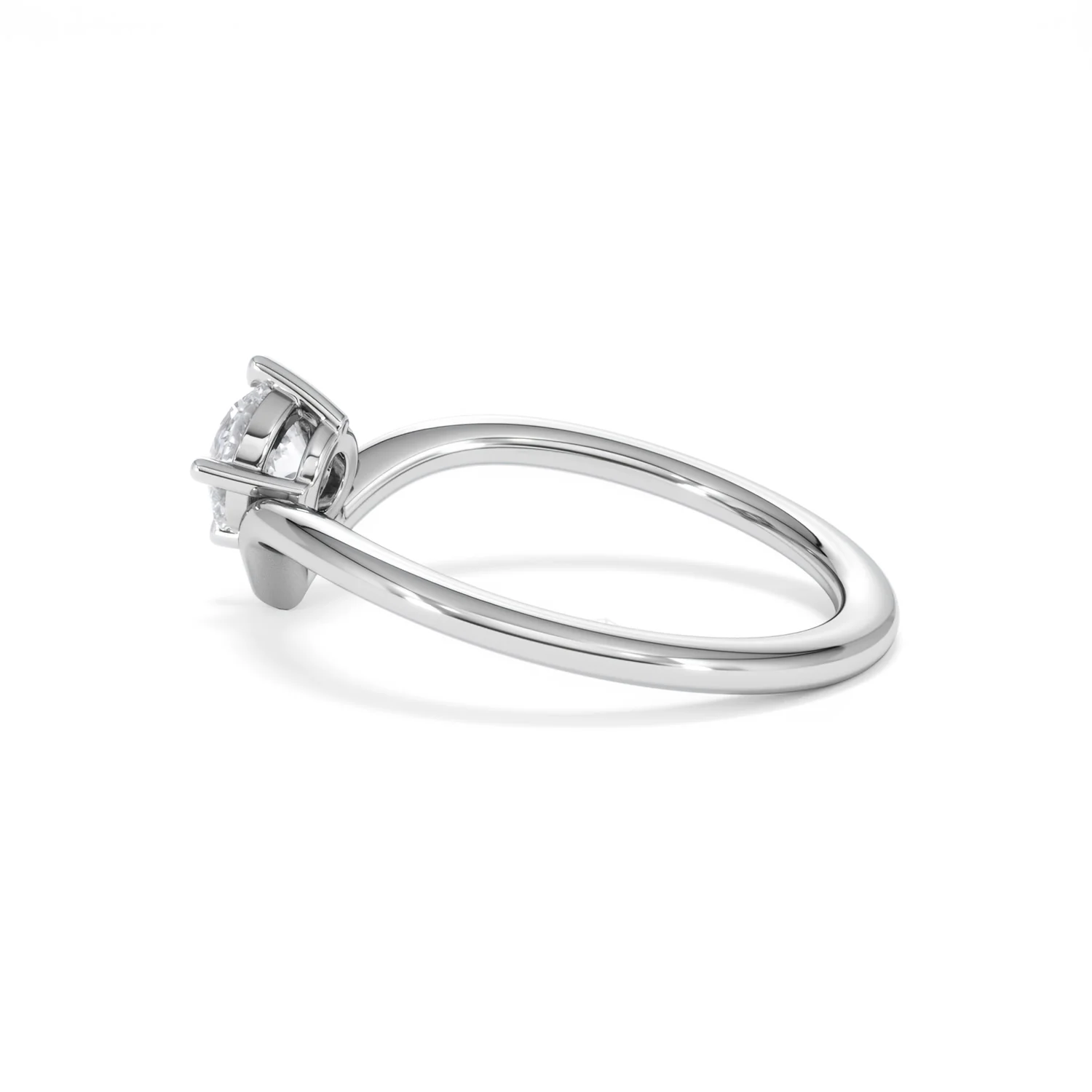 Vela 0.50ct Emerald Cut Lab Diamond Solitaire Engagement Ring in Platinum - Image 62