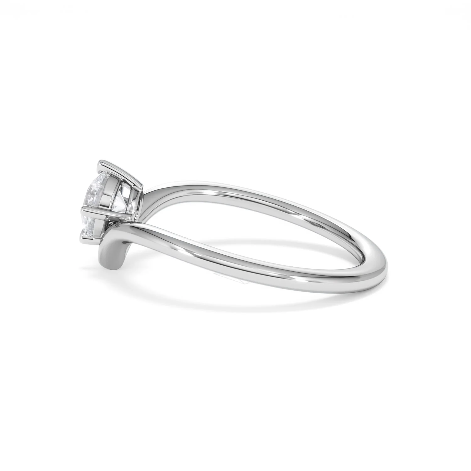 Vela 0.50ct Emerald Cut Lab Diamond Solitaire Engagement Ring in Platinum - Image 65