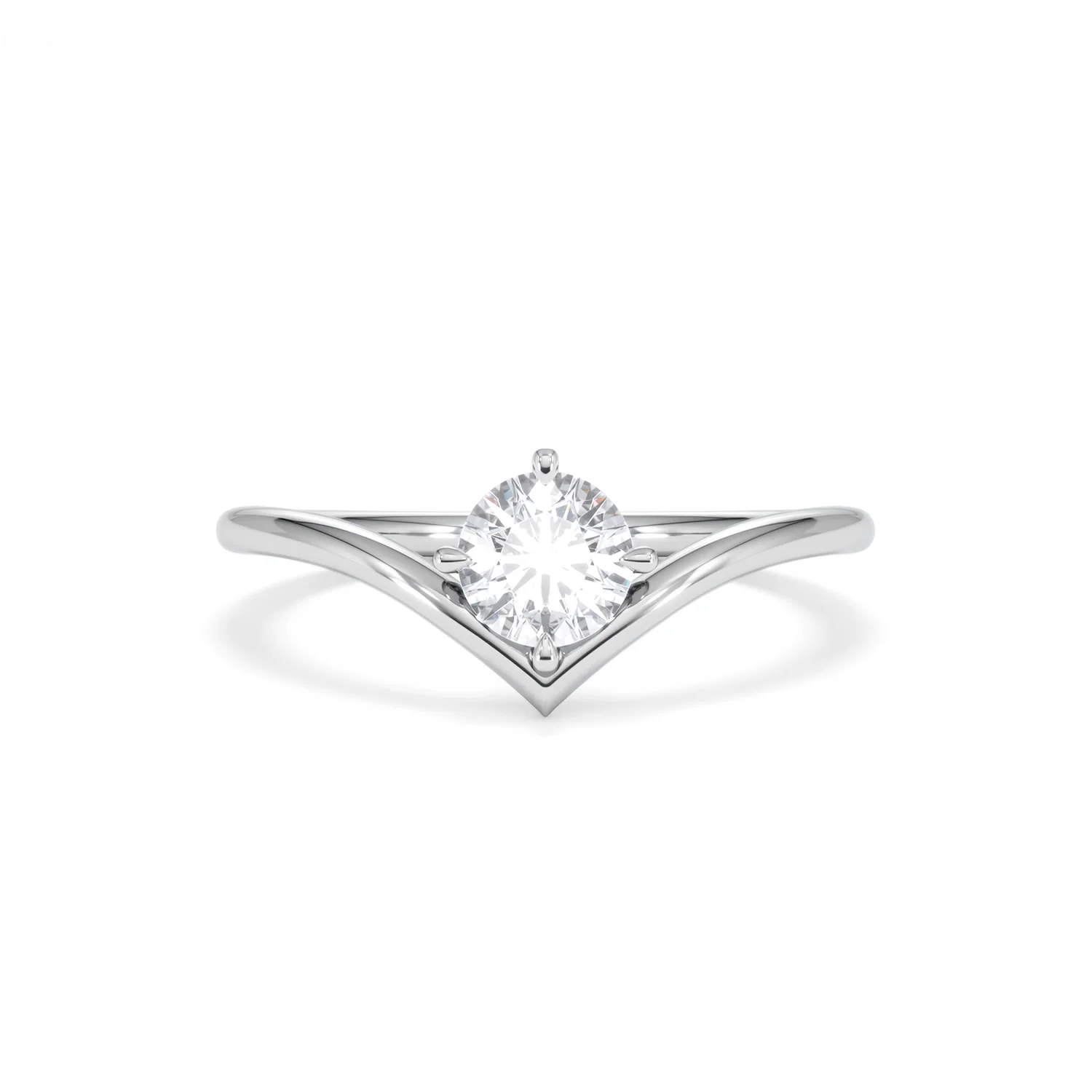 Vela 0.50ct Emerald Cut Lab Diamond Solitaire Engagement Ring in Platinum - Image 7