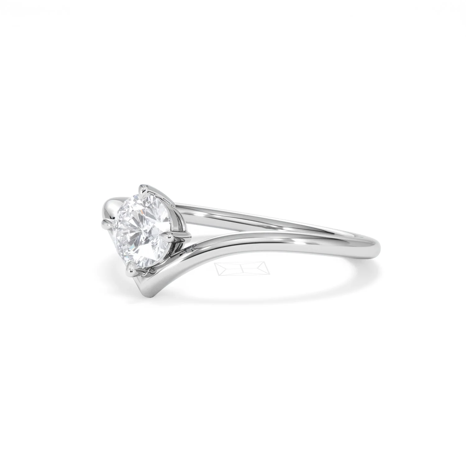 Vela 0.50ct Emerald Cut Lab Diamond Solitaire Engagement Ring in Platinum - Image 78