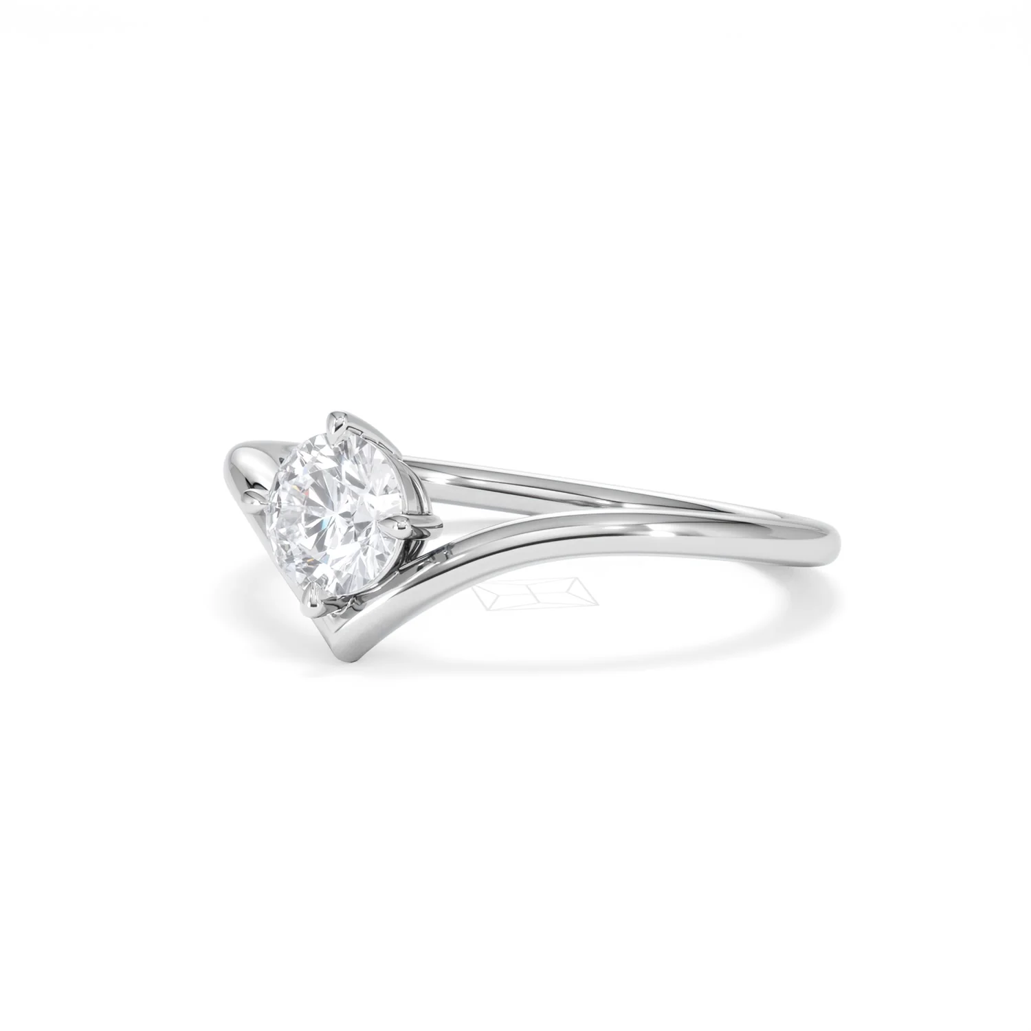 Vela 0.50ct Emerald Cut Lab Diamond Solitaire Engagement Ring in Platinum - Image 79