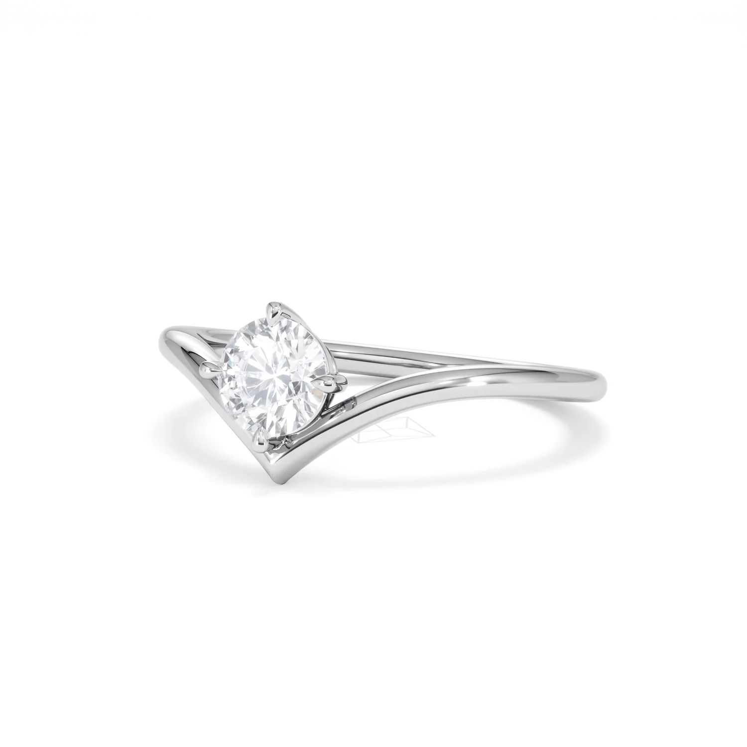 Vela 0.50ct Emerald Cut Lab Diamond Solitaire Engagement Ring in Platinum - Image 81