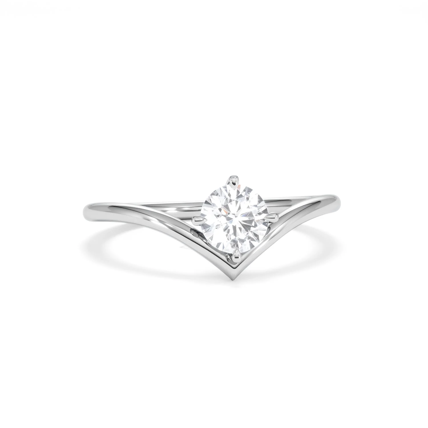 Vela 0.50ct Emerald Cut Lab Diamond Solitaire Engagement Ring in Platinum - Image 9